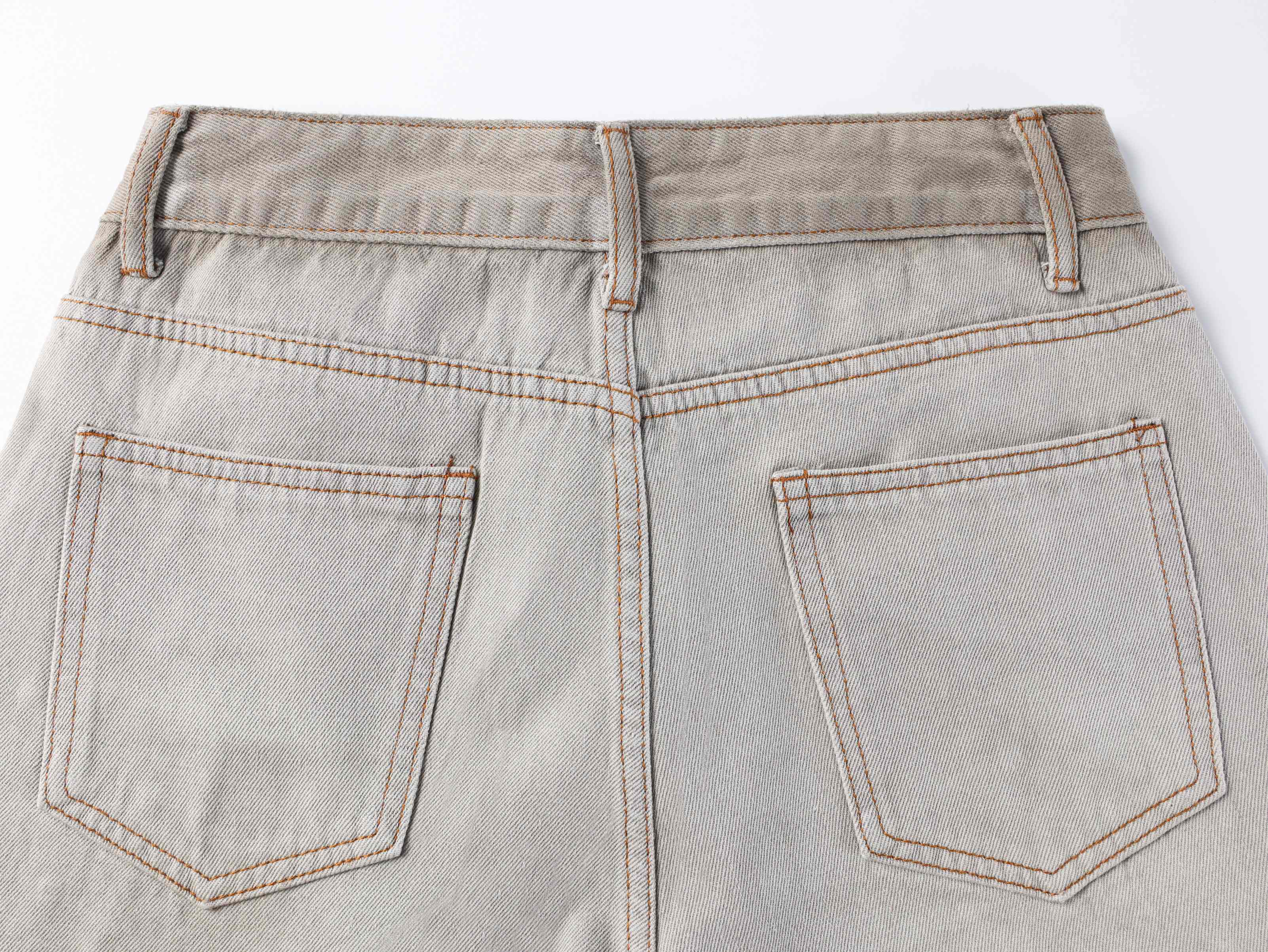CapCabin Washed Balloon Fit Denim Pants