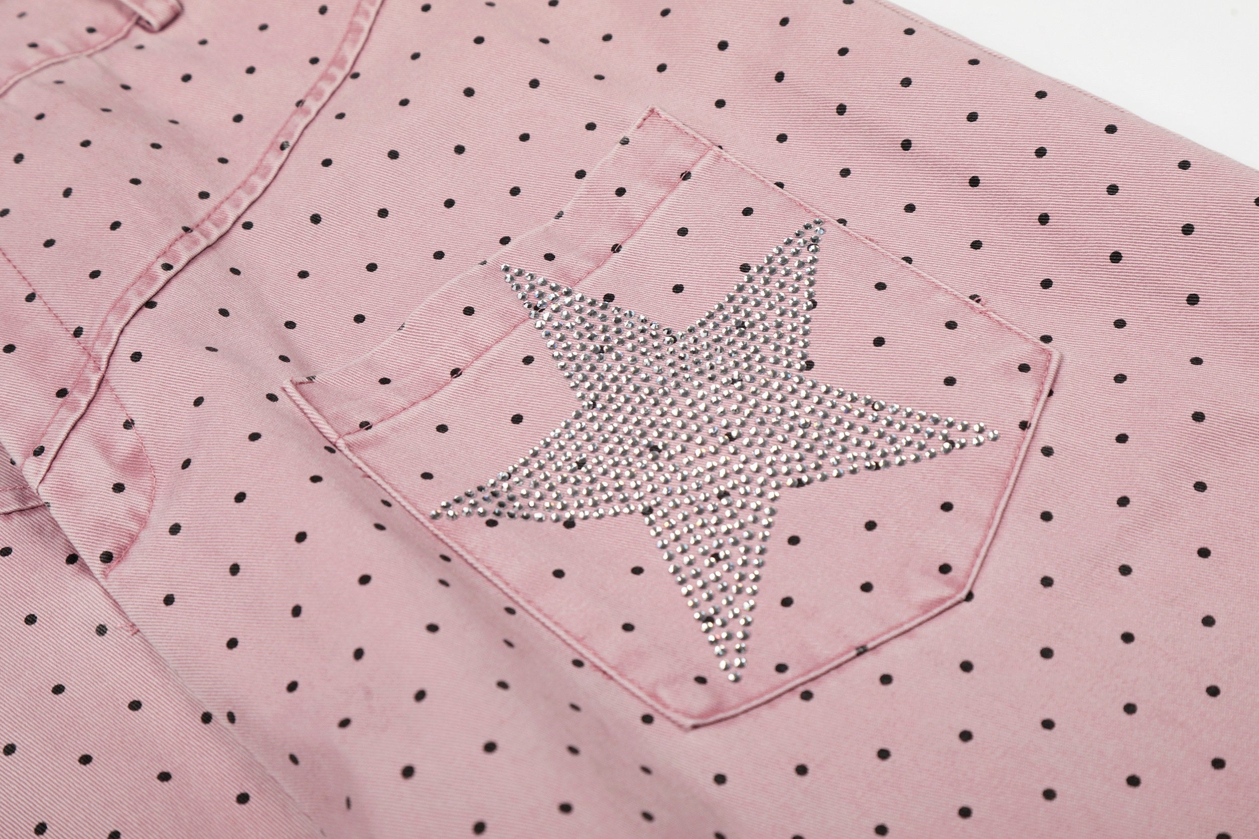 CapCabin “Polka Star Wide-Leg Pants”