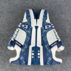 LV Trainer Monogram Denim 'White Blue'