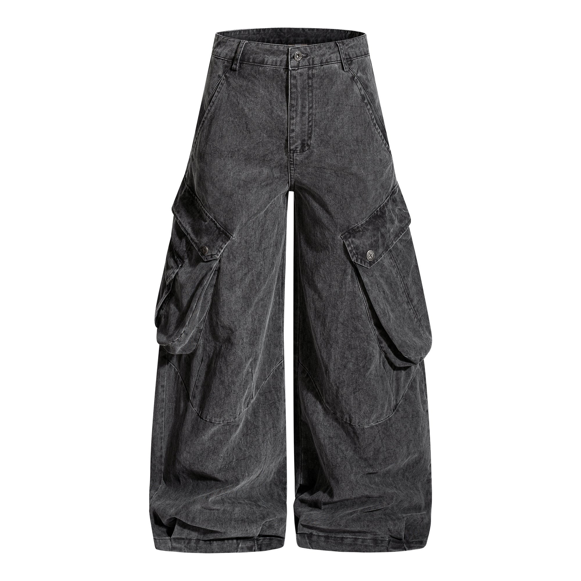 CapCabin Washed Wide-Leg Cargo Pants