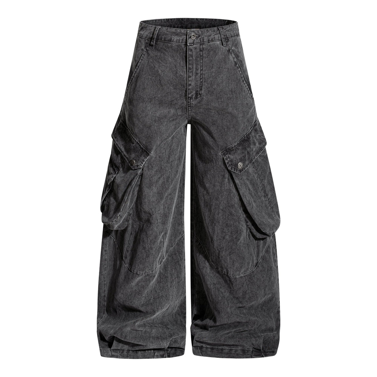 CapCabin Washed Wide-Leg Cargo Pants
