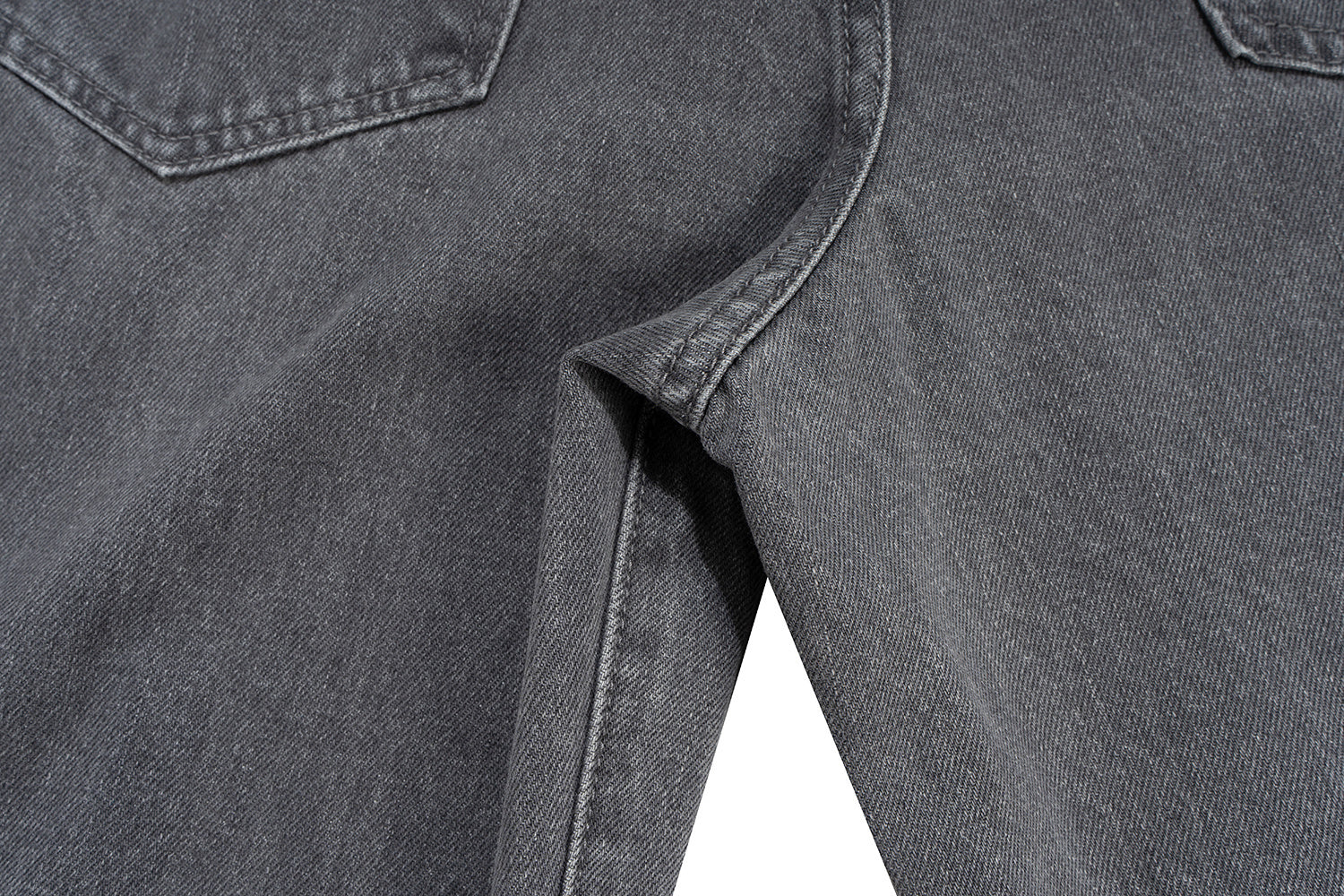 CapCabin Button-Fly Washed Denim Pants