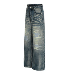 CapCabin Vintage Washed Distressed Jeans*