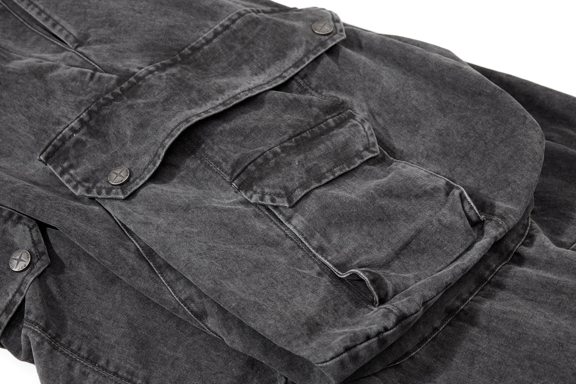 CapCabin Washed Wide-Leg Cargo Pants