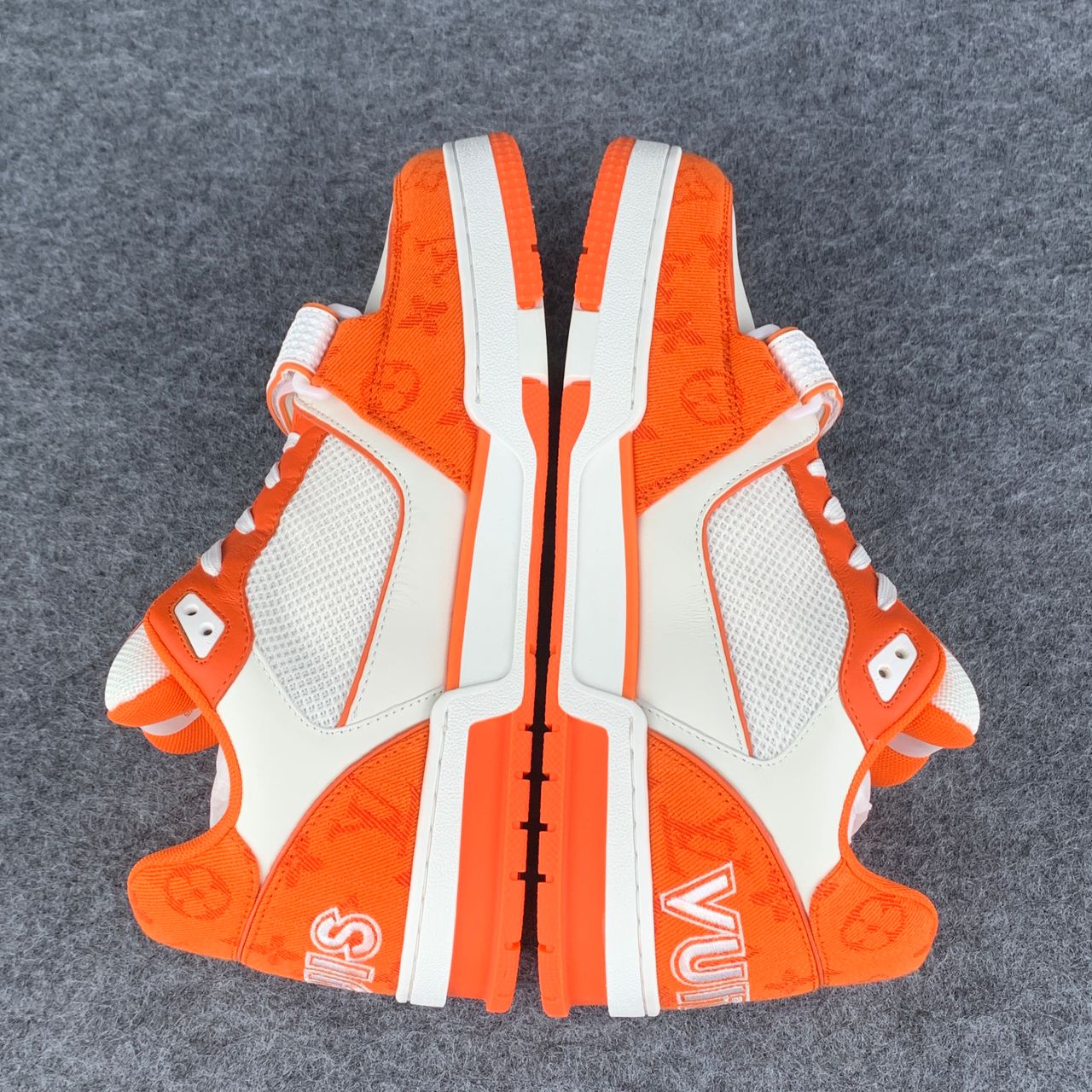 LV Trainer Low ‘Velcro Strap Orange Monogram Denim’: