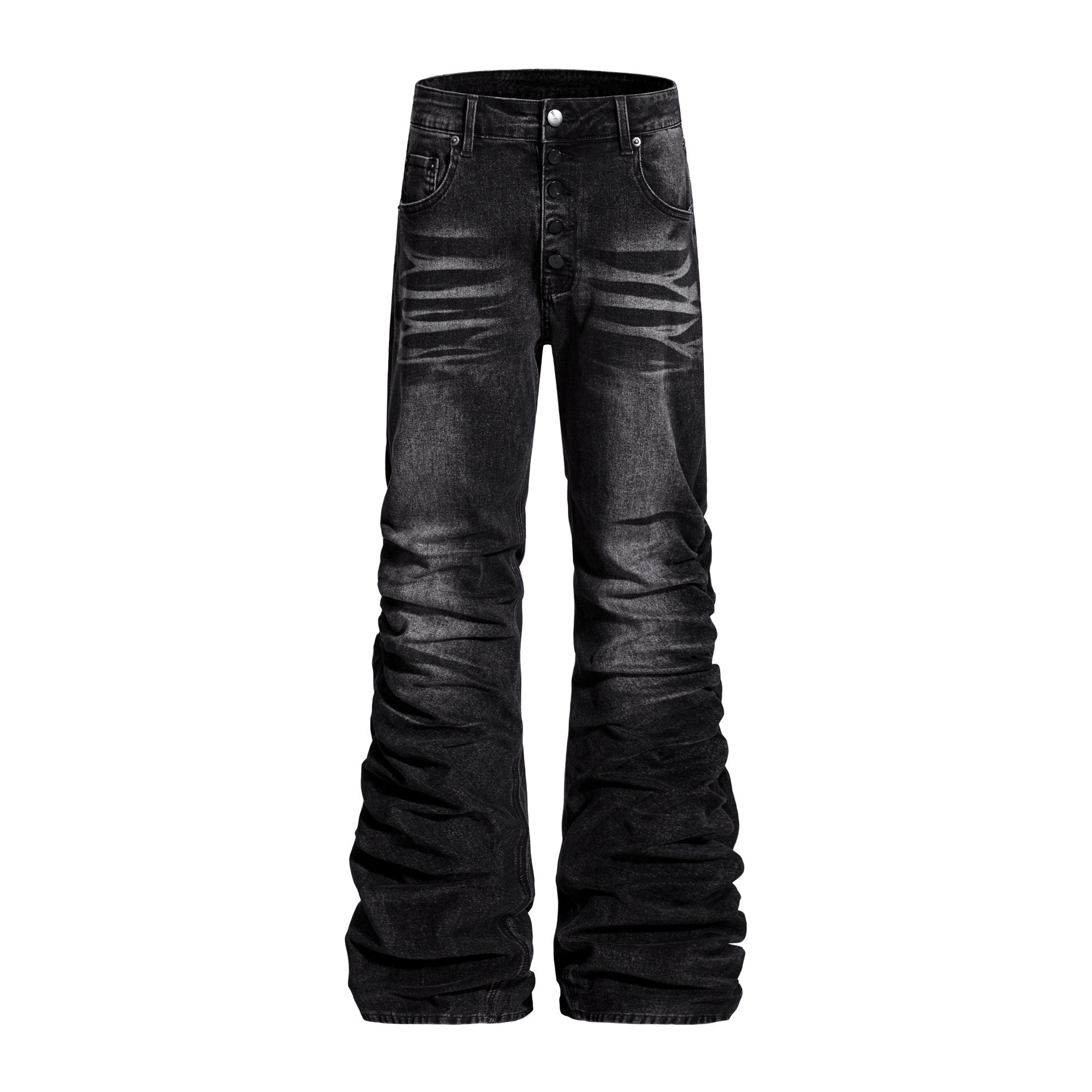 CapCabin Stacked Washed Denim Pants
