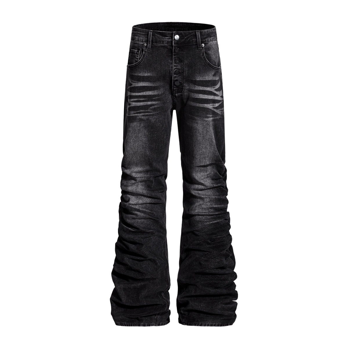 CapCabin Stacked Washed Denim Pants