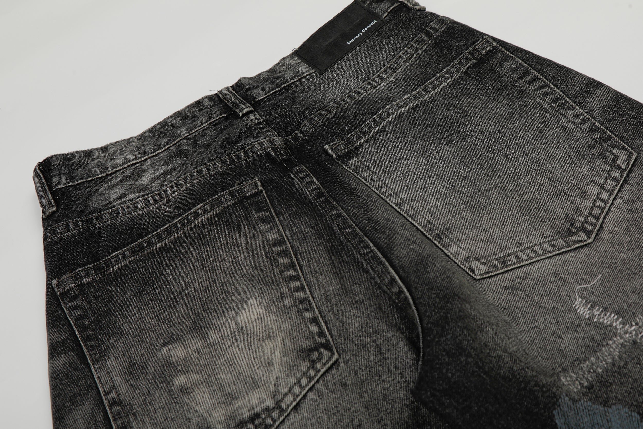 CapCabin Washed Distressed Denim Pants
