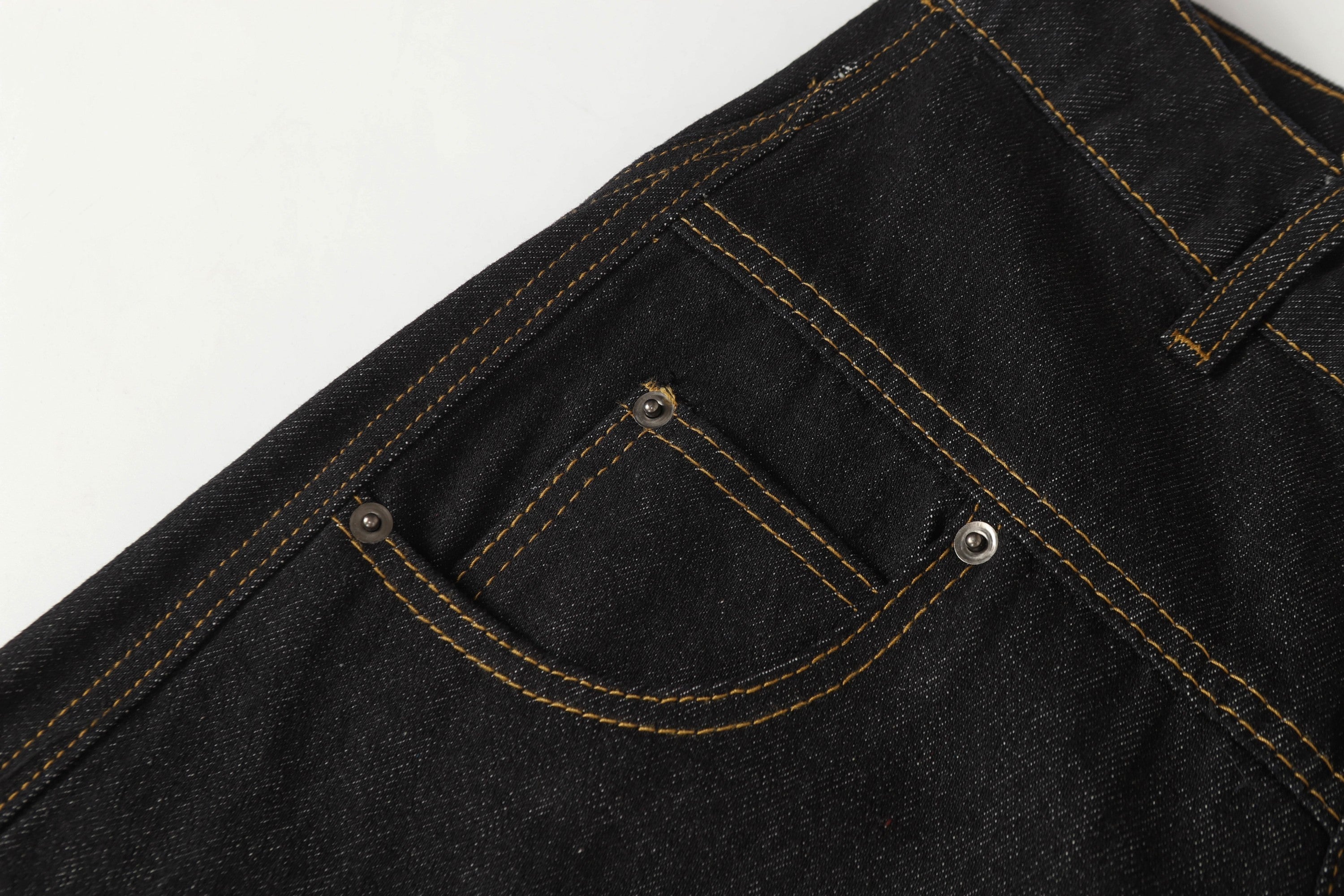 CapCabin Asymmetric Button Wide-Leg Denim Pants