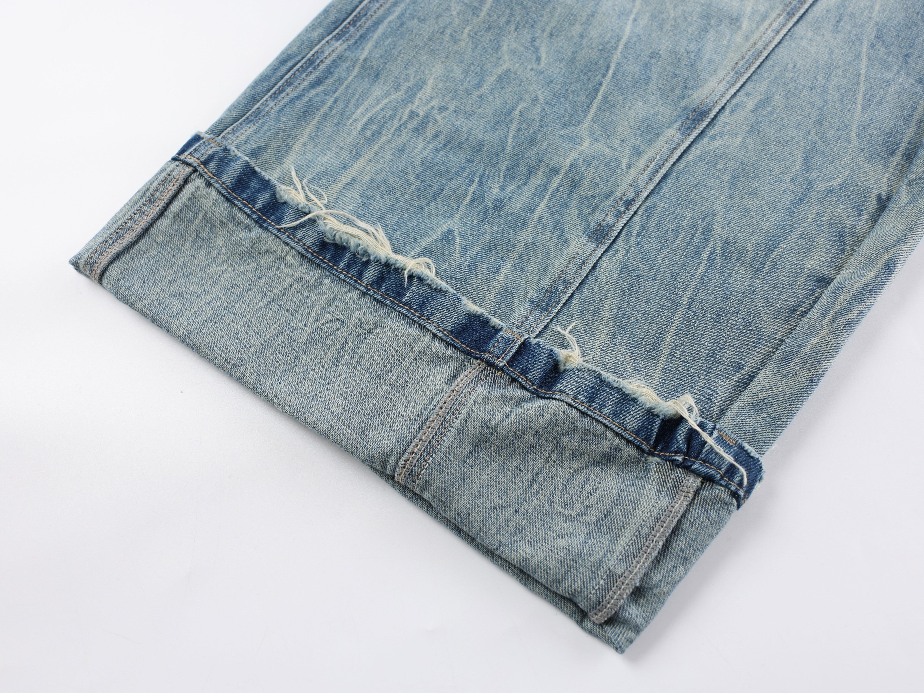 CapCabin Graphic Wide-Leg Denim Pants