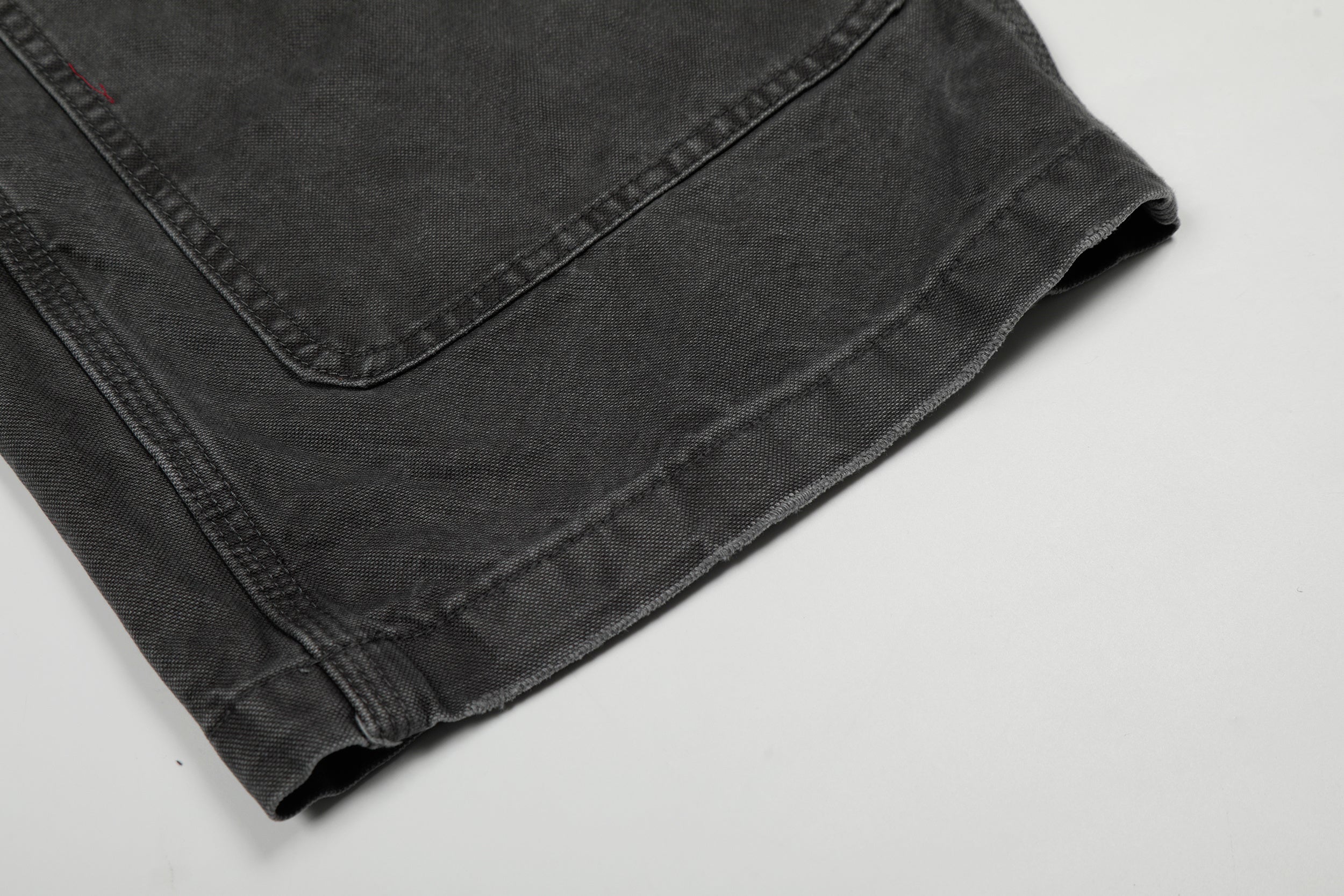 CapCabin Washed Utility Wide-Leg Denim Pants