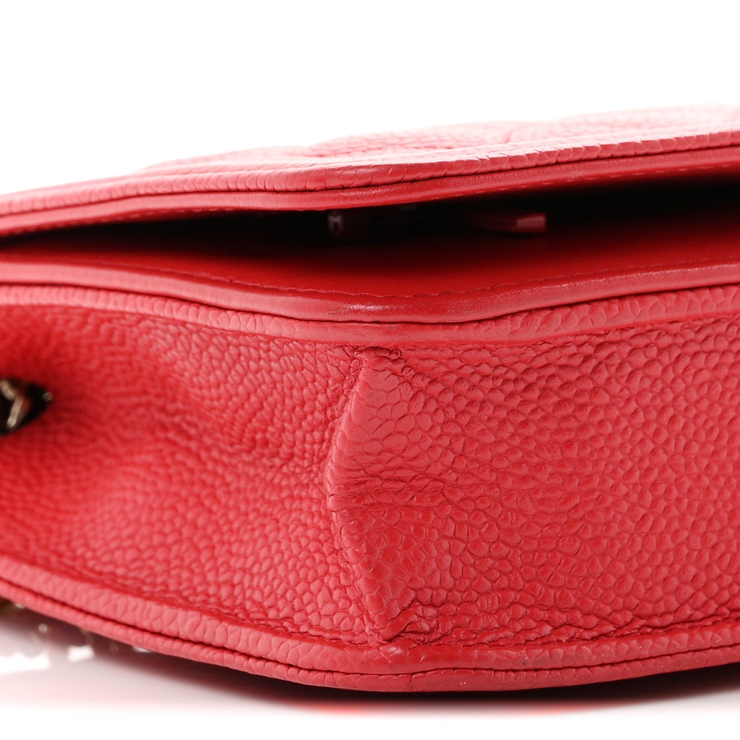 Caviar Quilted Boy Wallet On Chain WOC Red