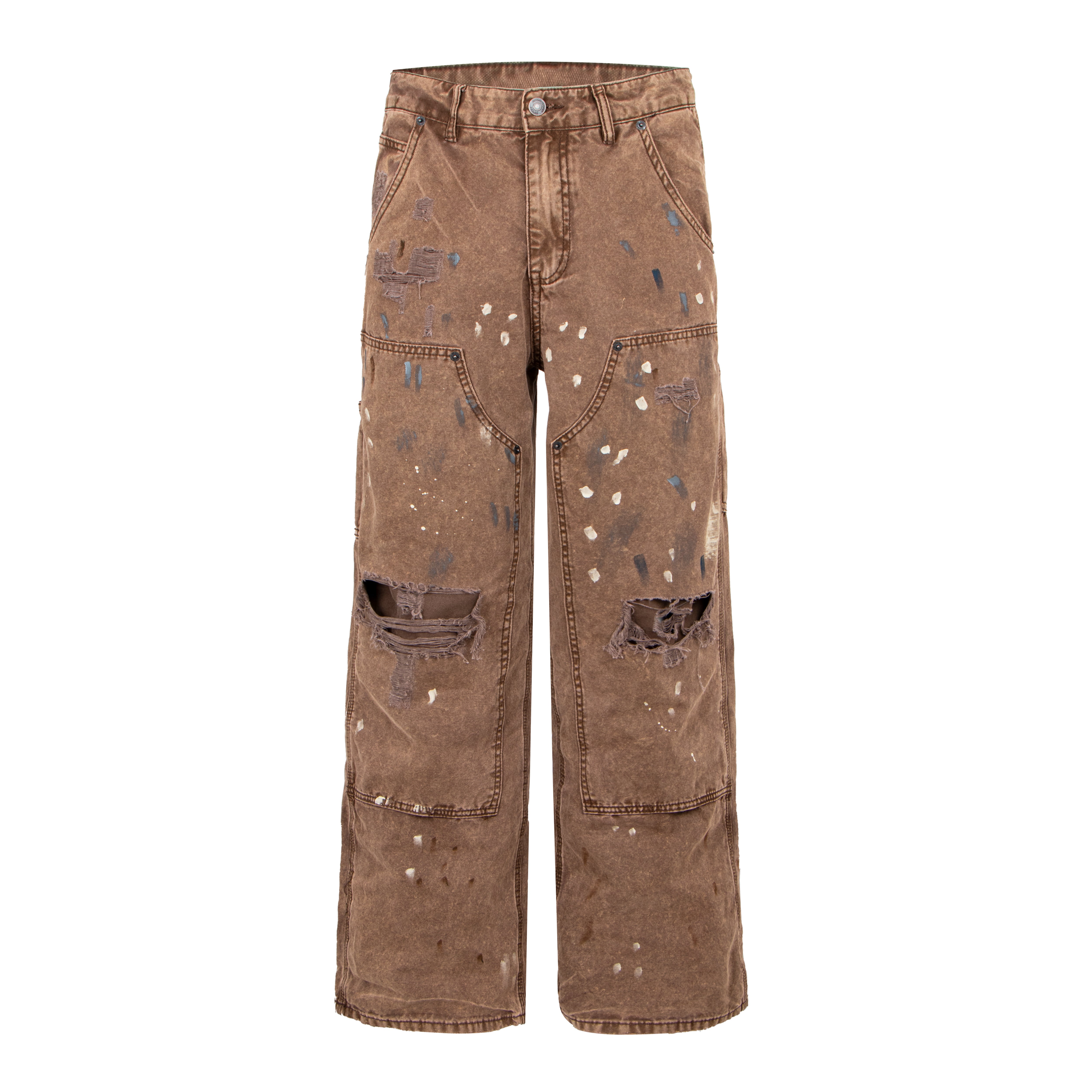 CapCabin Distressed Workwear Denim Pants