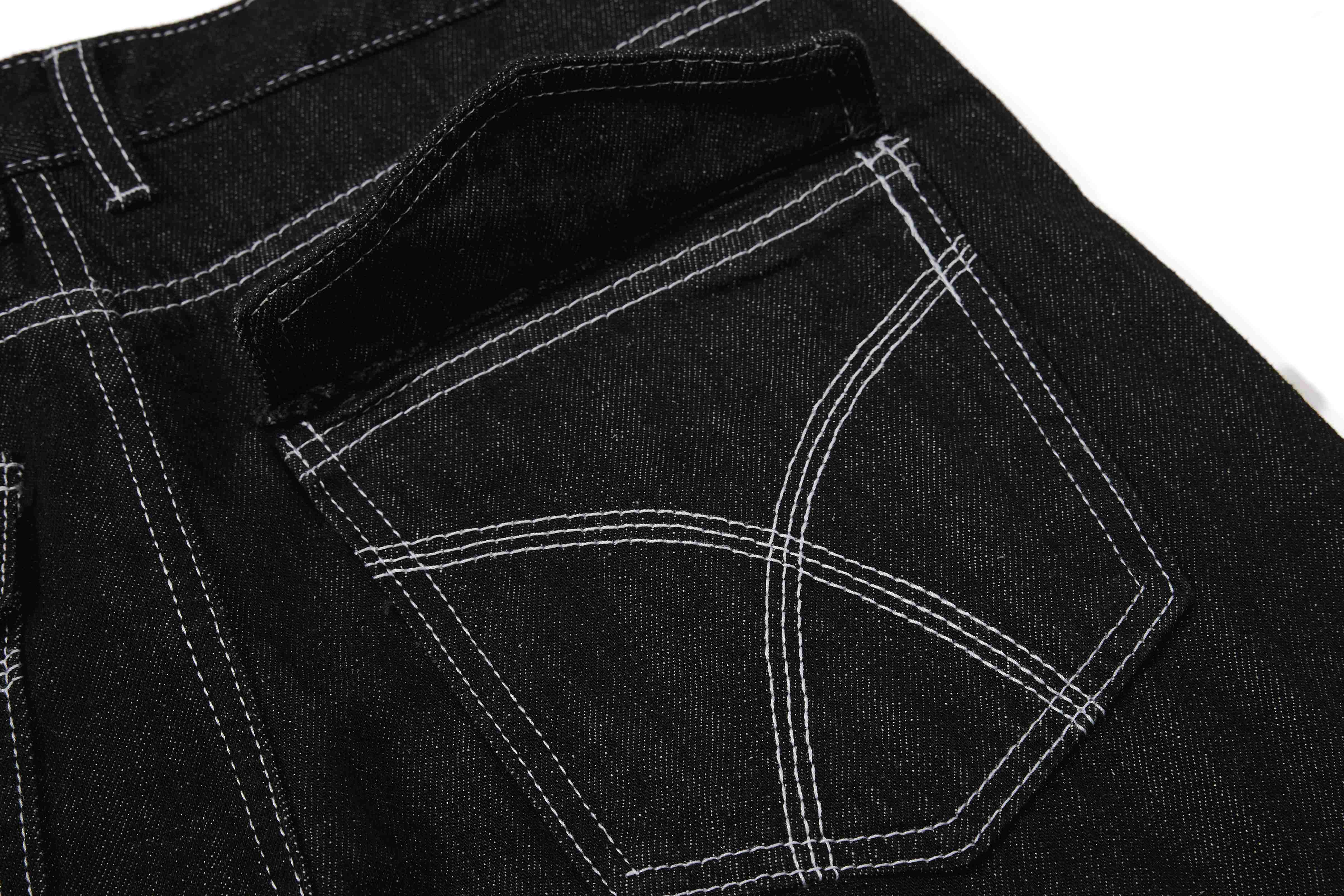 CapCabin Studded Strap Denim Pants