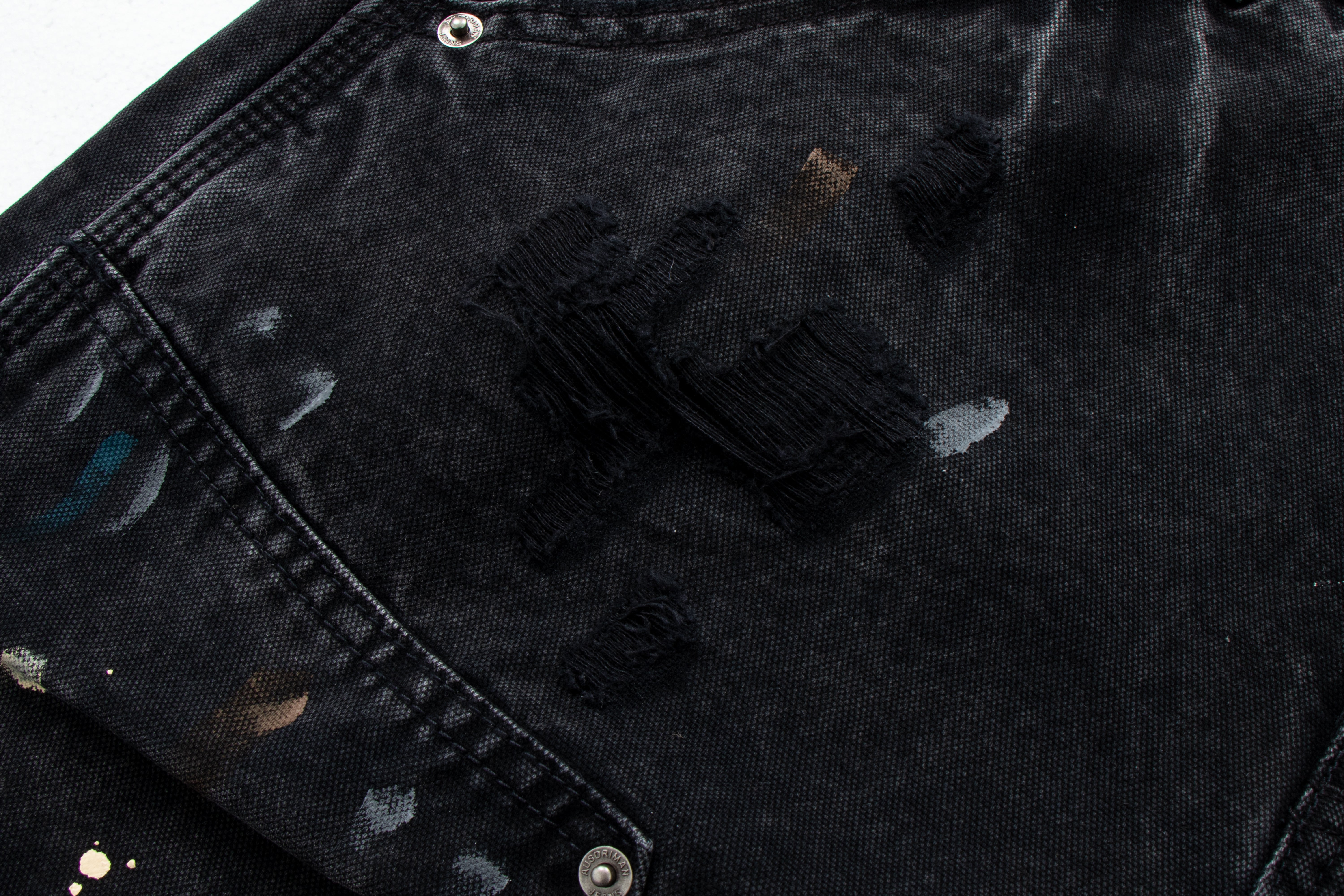 CapCabin Distressed Workwear Denim Pants