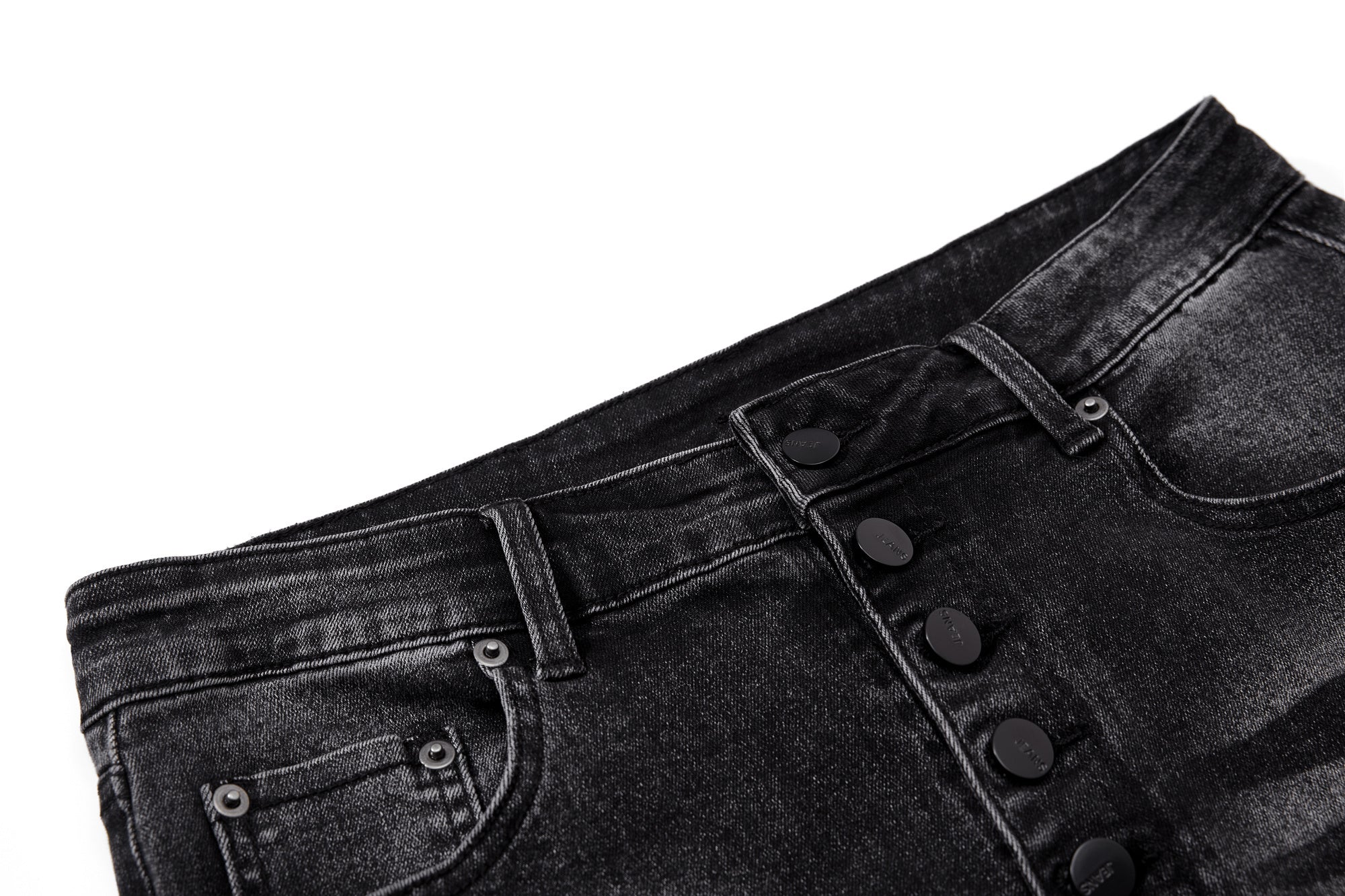 CapCabin Stacked Washed Denim Pants