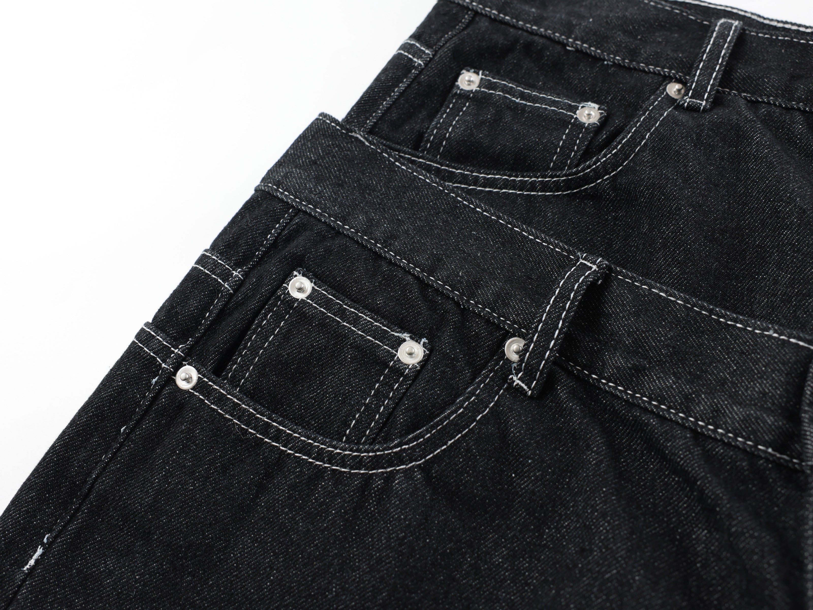 CapCabin Double-Waist Utility Denim Pants