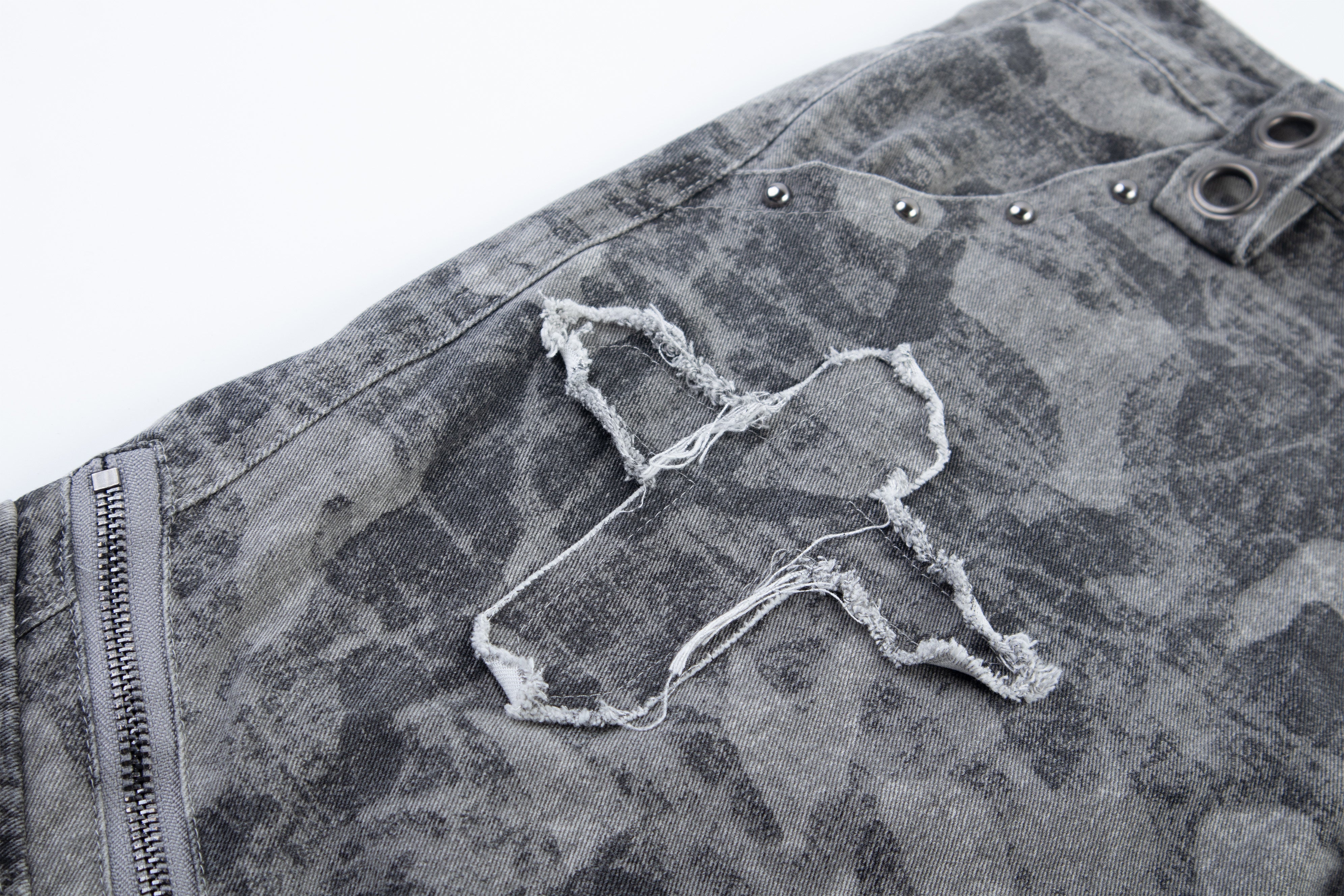 CapCabin Distressed Multi-Pocket Cargo Pants