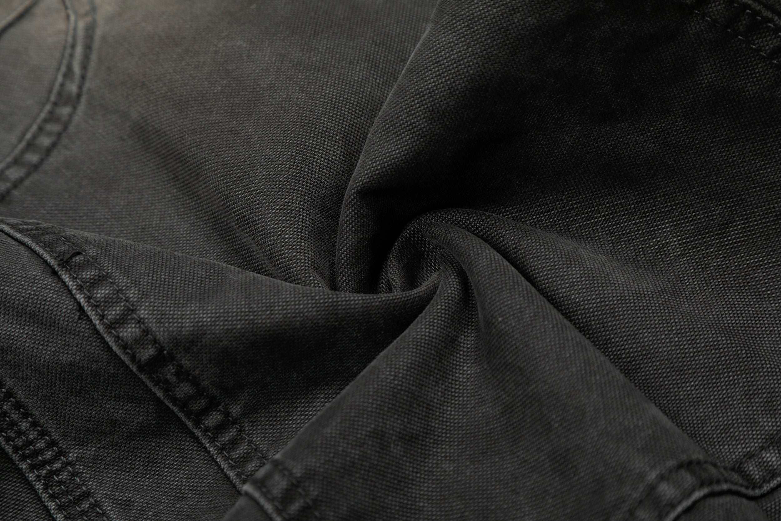 CapCabin Washed Utility Wide-Leg Denim Pants