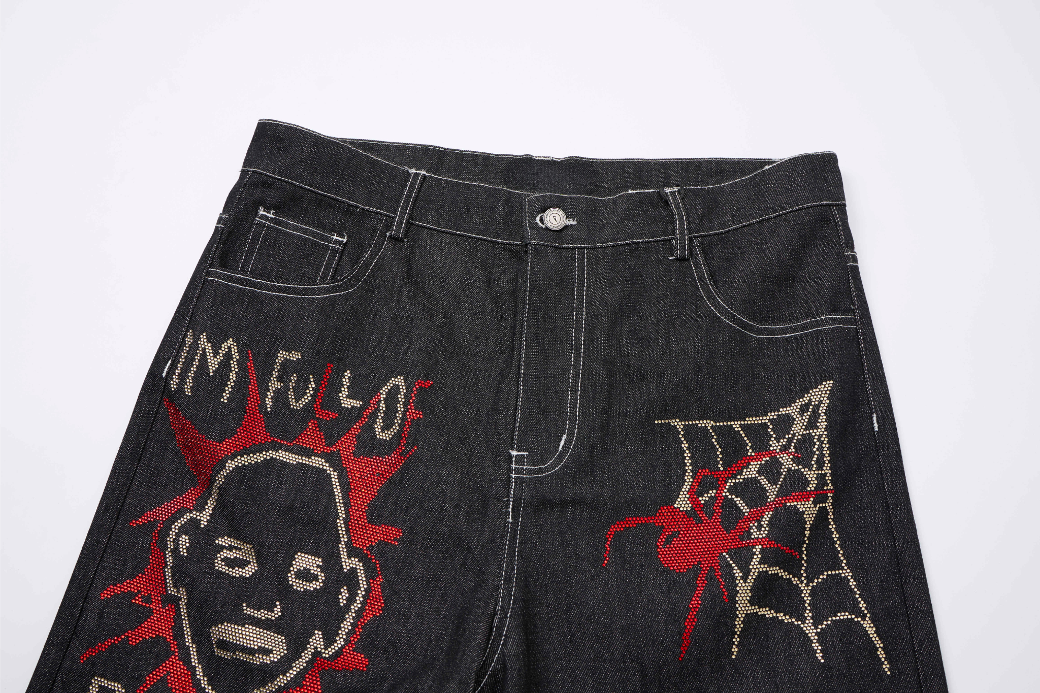 CapCabin Graphic Denim Pants