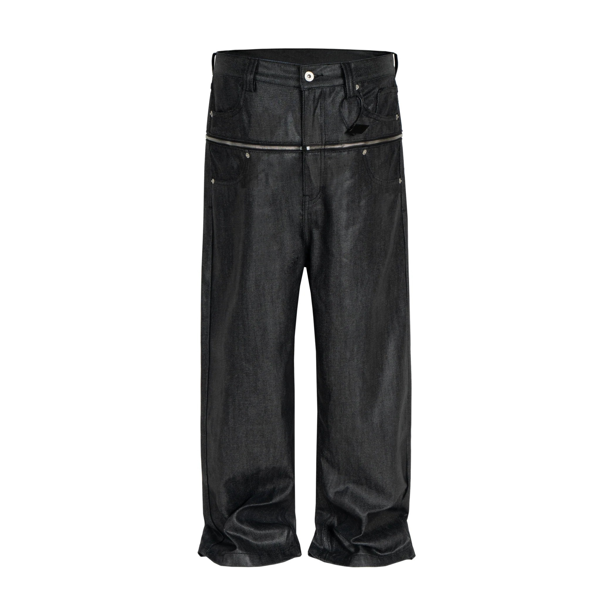 CapCabin Double Waist Denim Pants