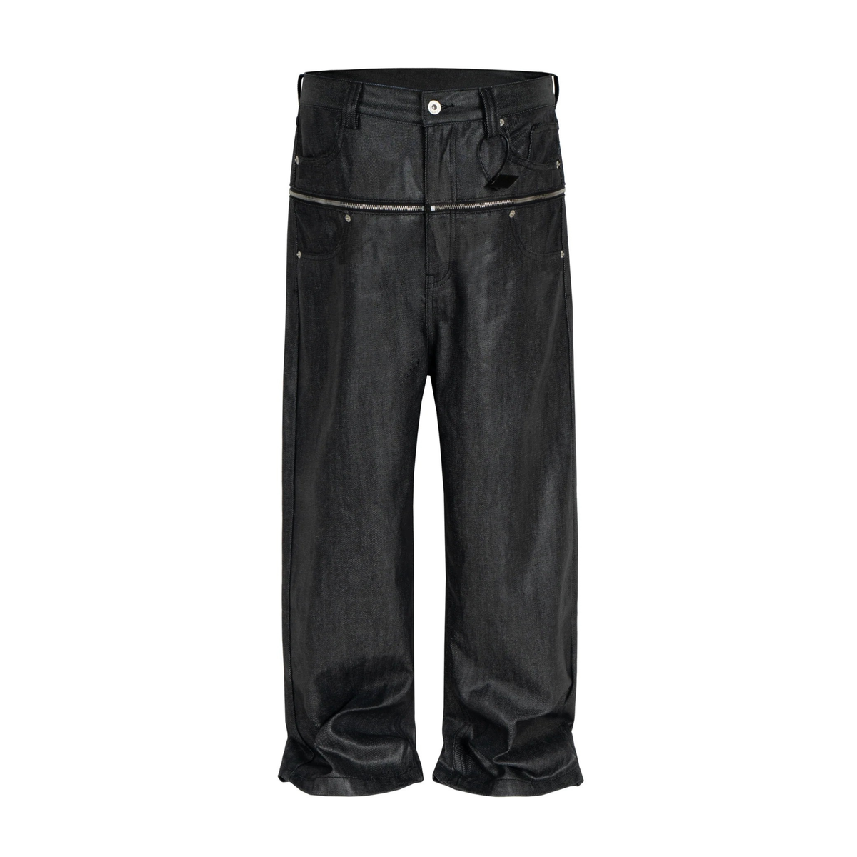 CapCabin Double Waist Denim Pants