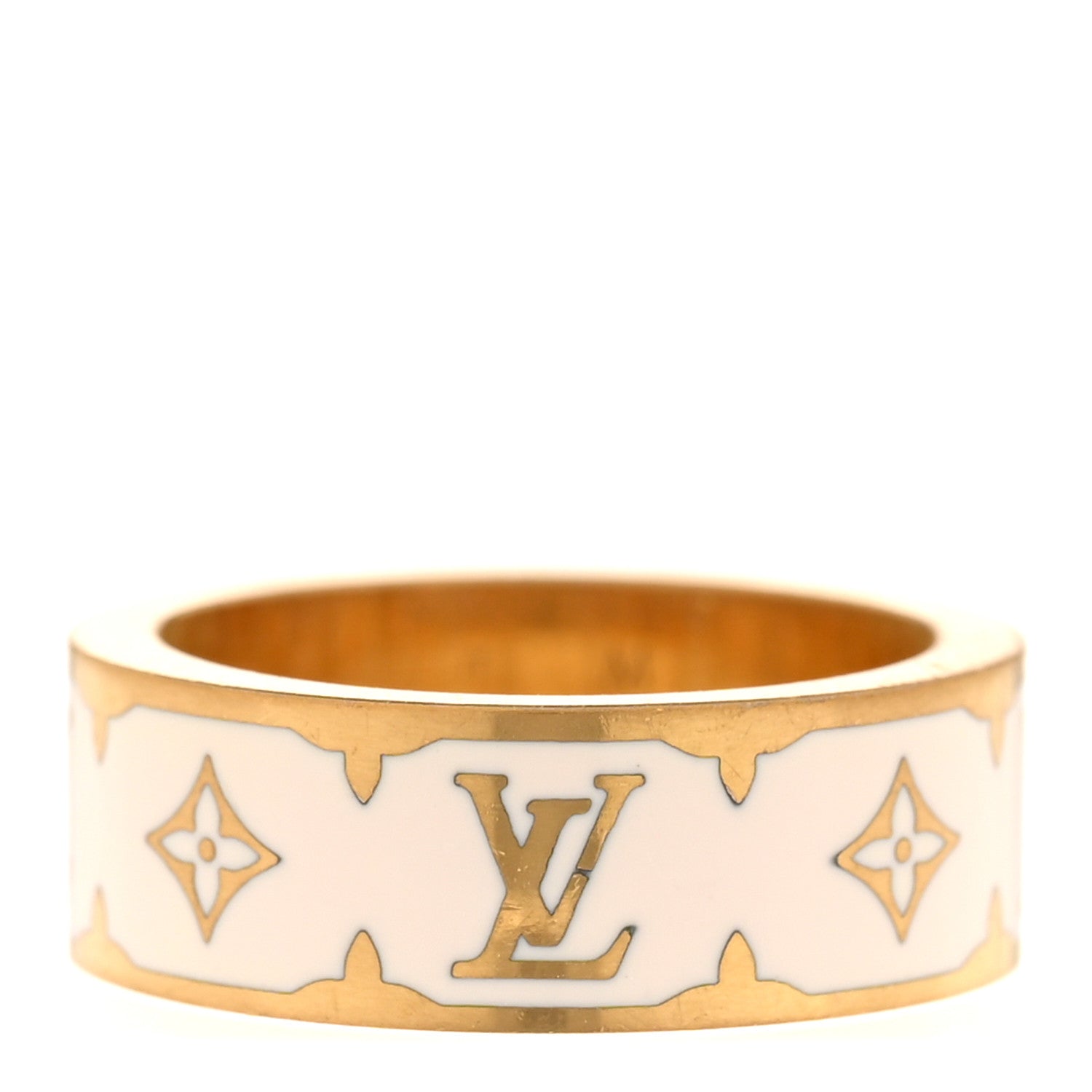 Metal Enamel Nanogram Ring M 54 7 White
