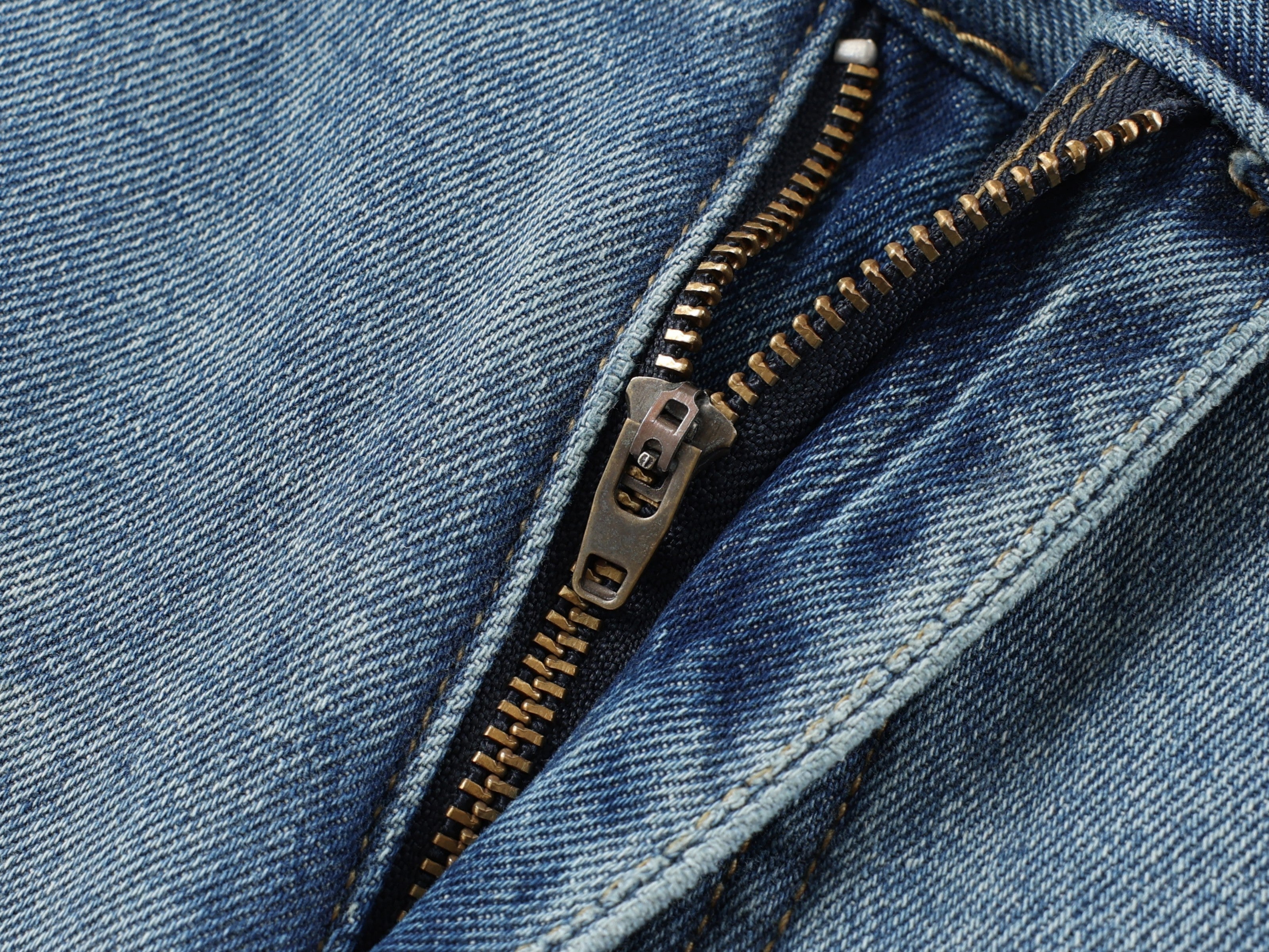 CapCabin Fleece-Lined Stacked Denim Pants