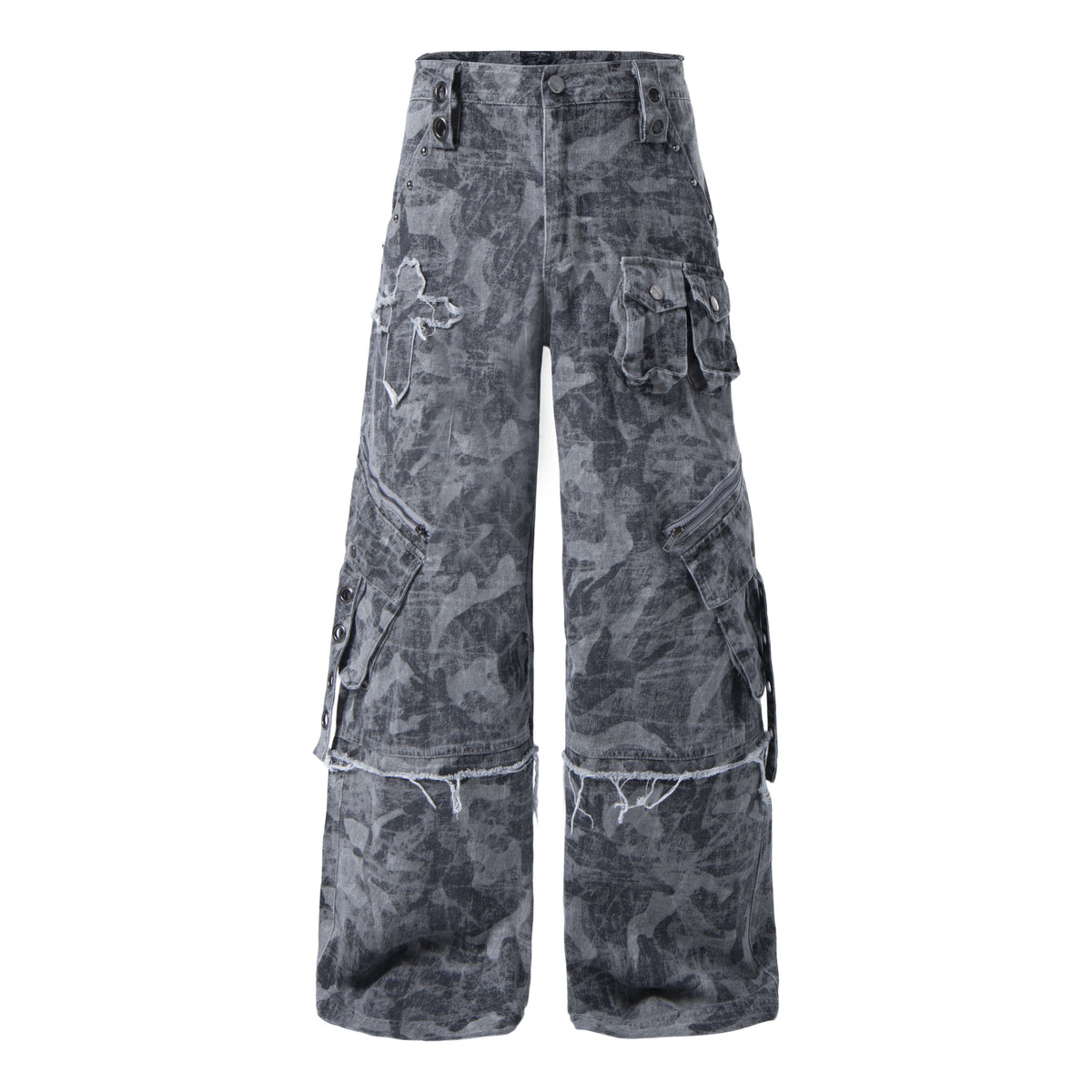 CapCabin Distressed Multi-Pocket Cargo Pants