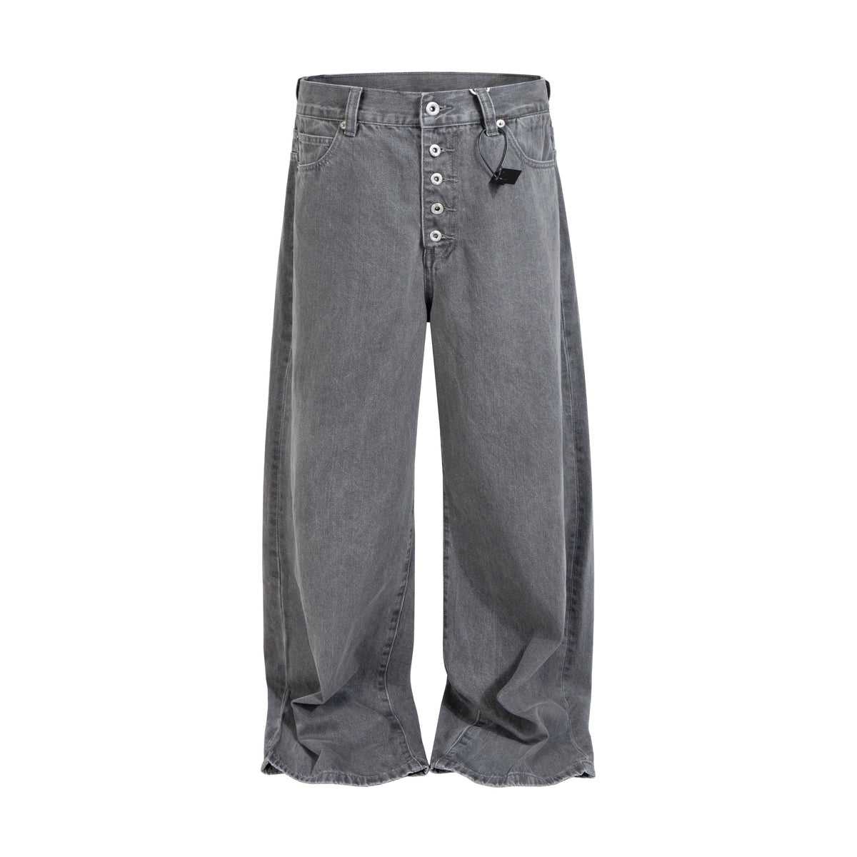 CapCabin Button-Fly Washed Denim Pants
