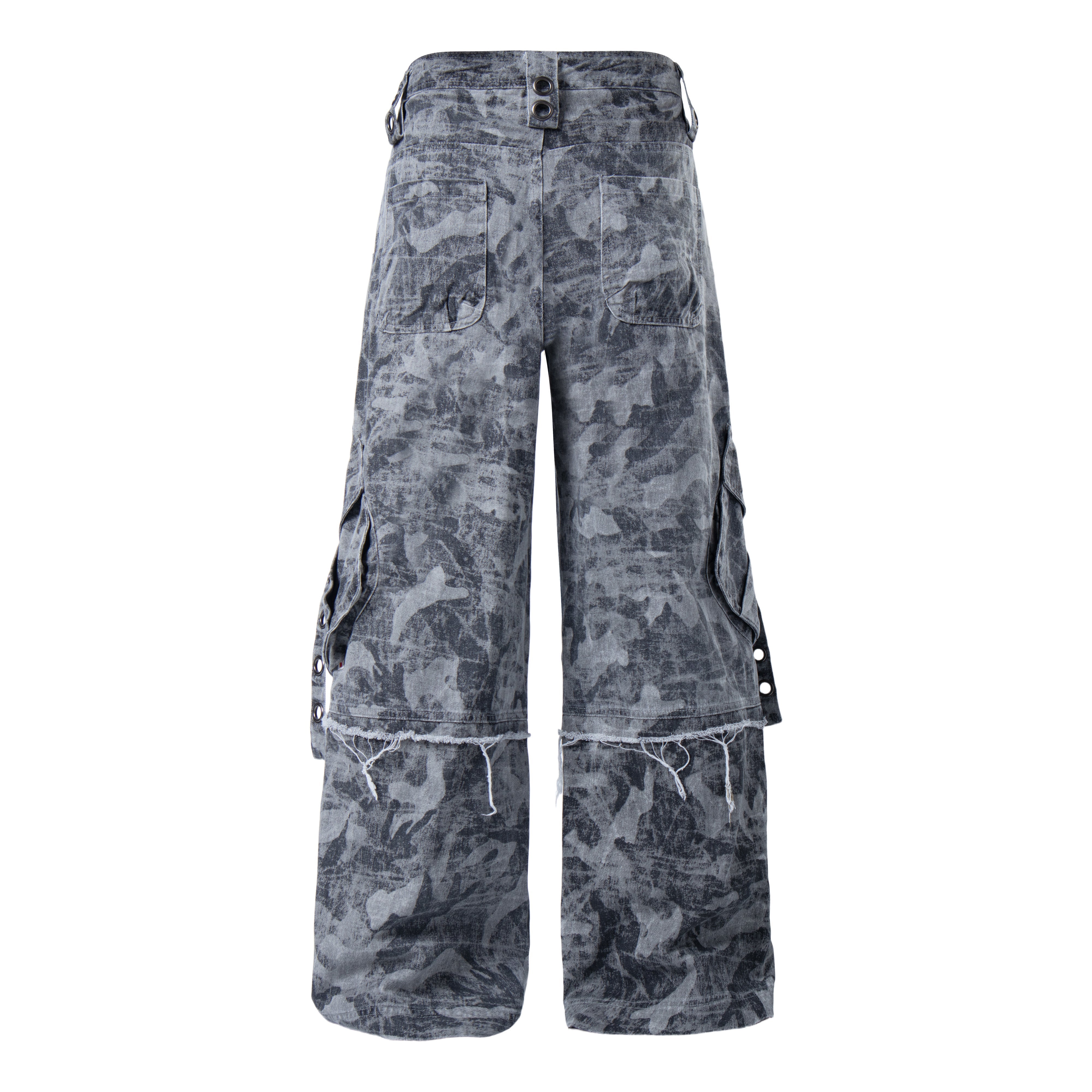 CapCabin Distressed Multi-Pocket Cargo Pants