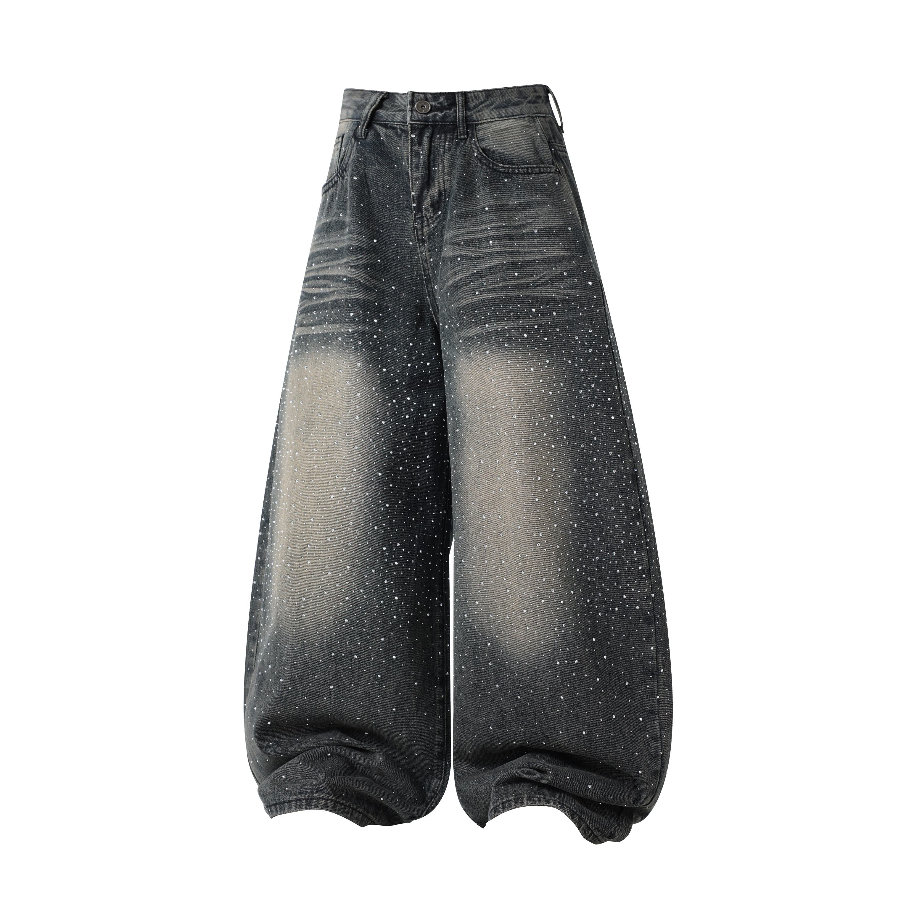 CapCabin Starfade Wide-Leg Denim Pants