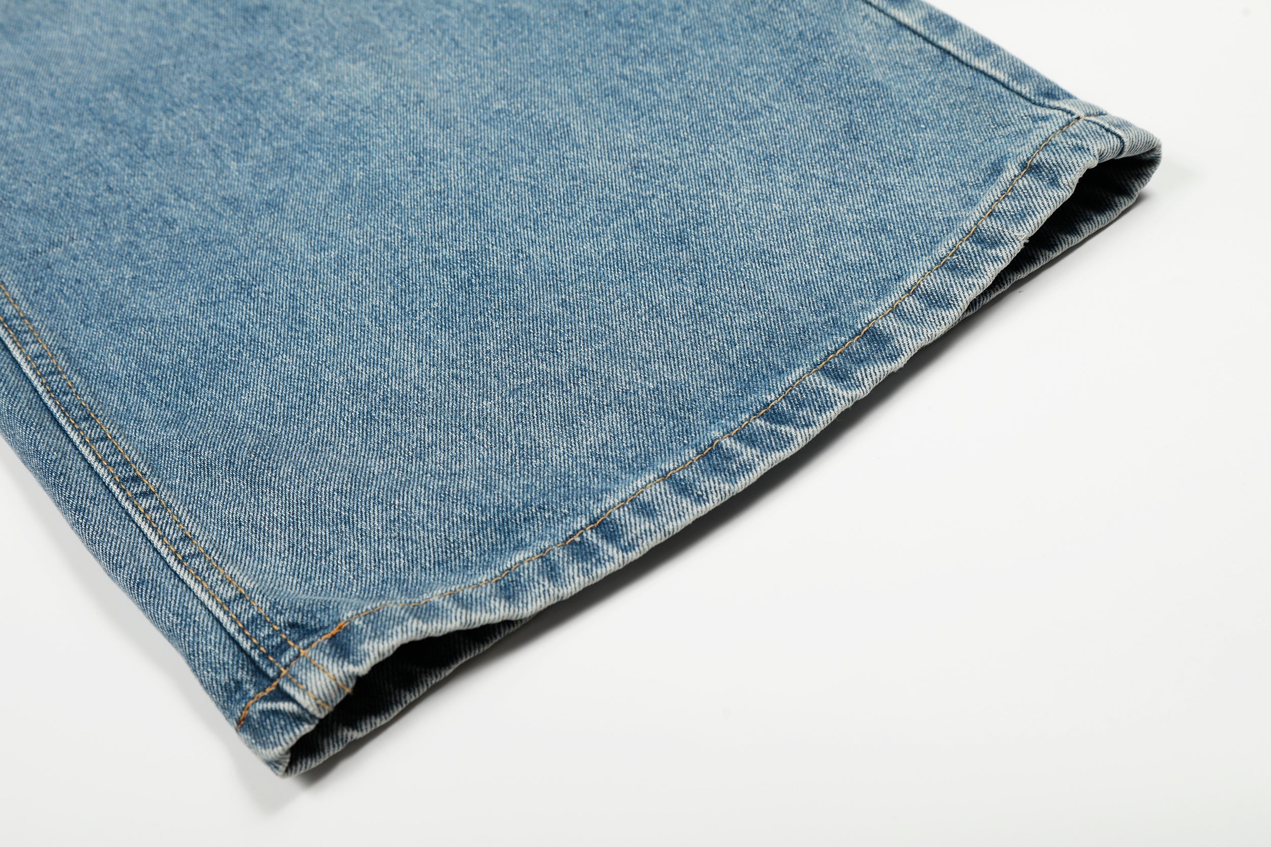 CapCabin Asymmetric Waist Wide-Leg Denim Pants