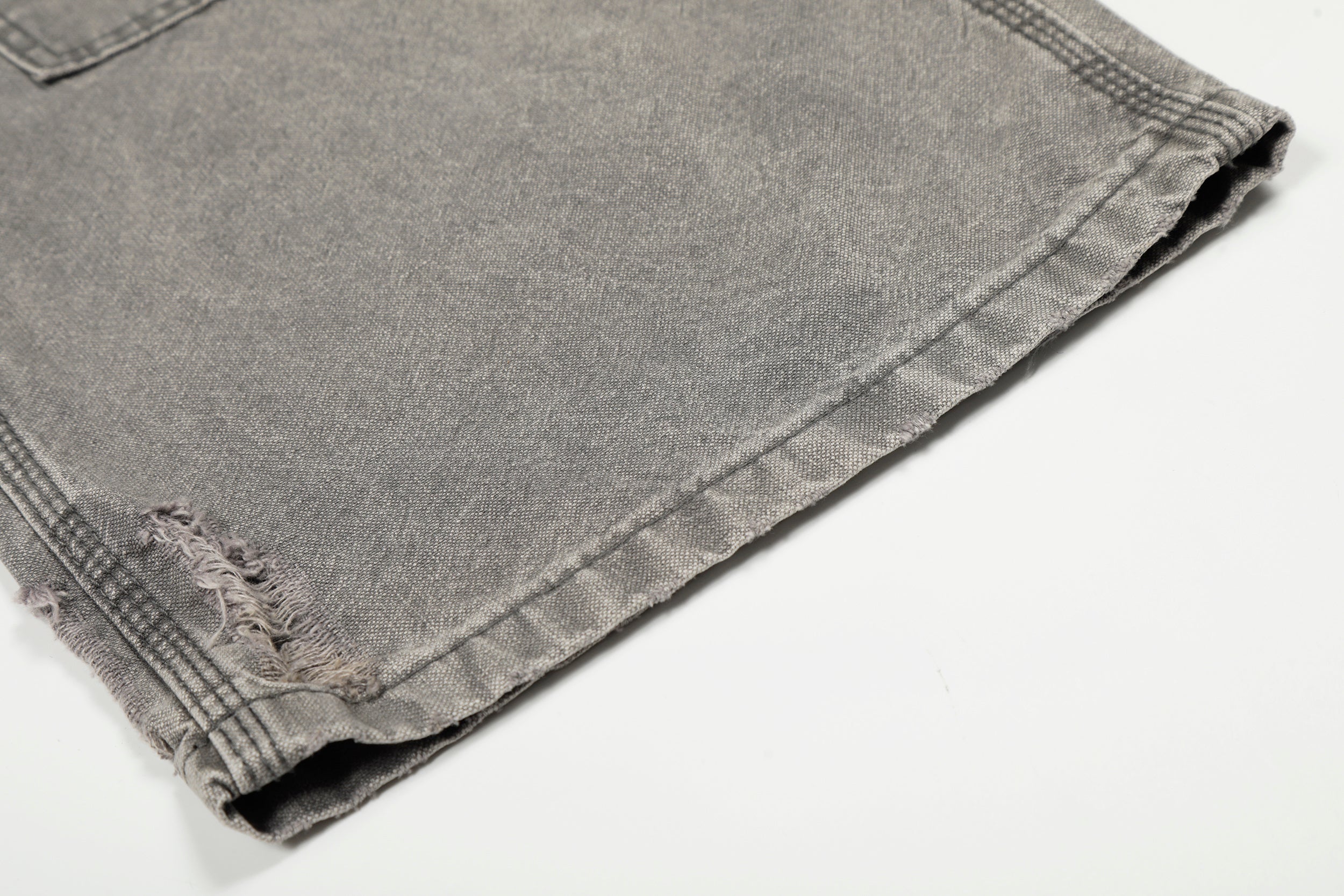 CapCabin Washed Utility Distressed Denim Jeans