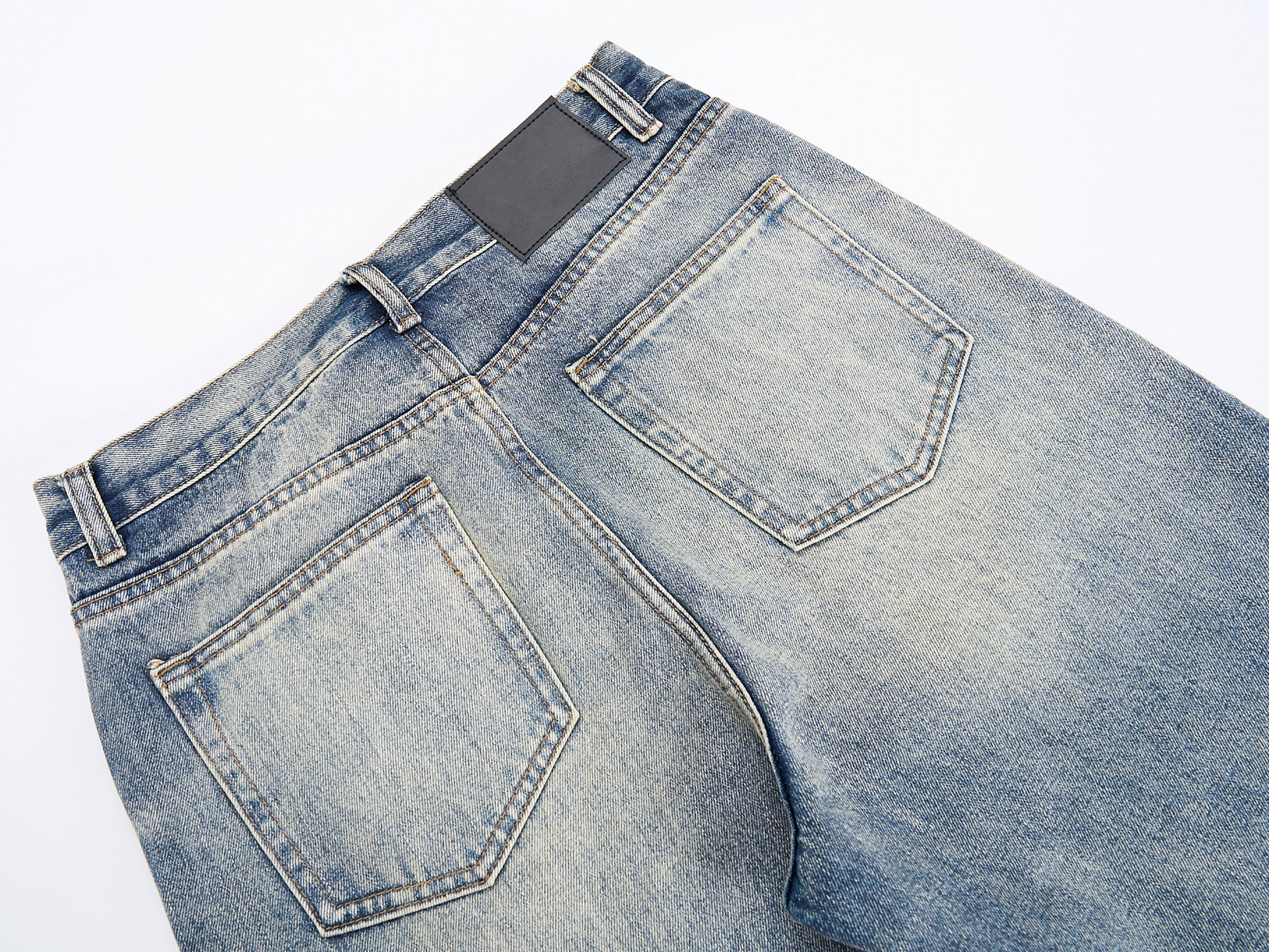 CapCabin Vintage Washed Wide-Leg Jeans