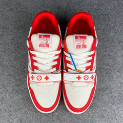 LV Trainer ' Red Monogram Denim '