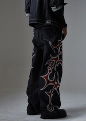 CapCabin Graphic Denim Pants
