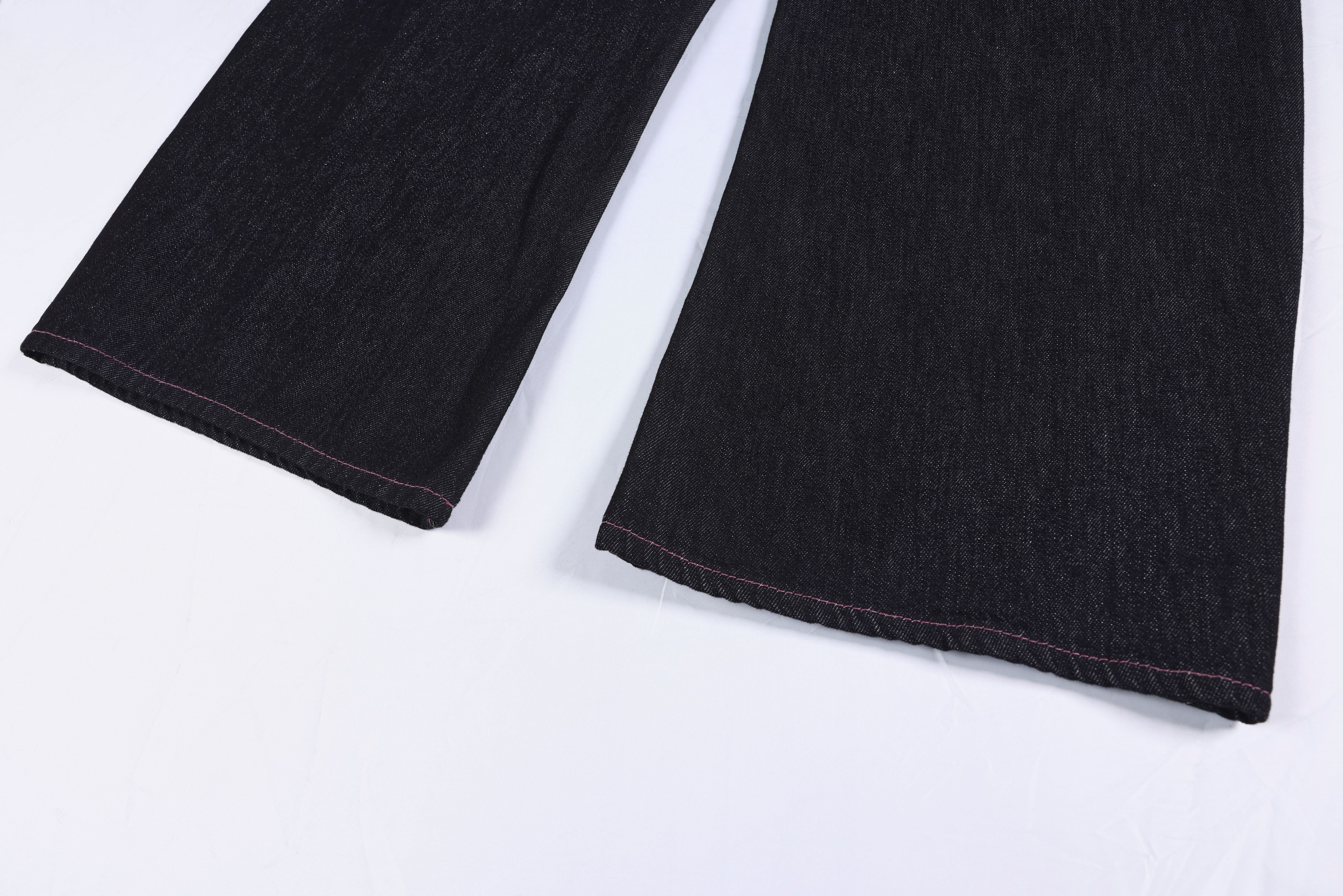 CapCabin Double Waist Star Denim Pants
