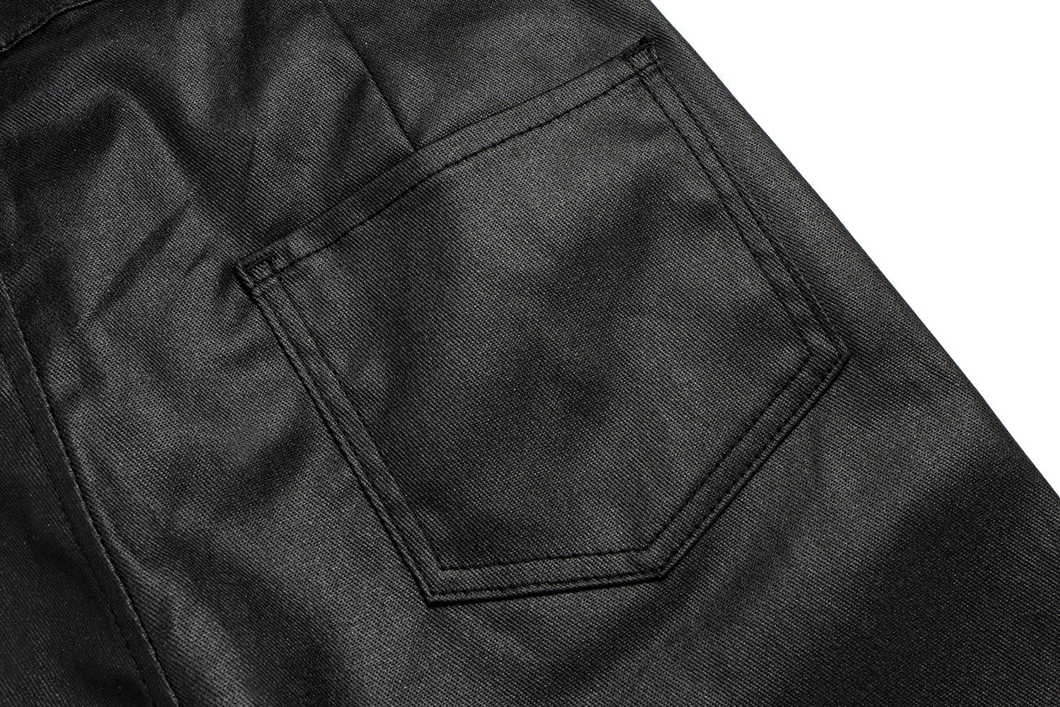 CapCabin Blade-Cut Zip Leather Pants