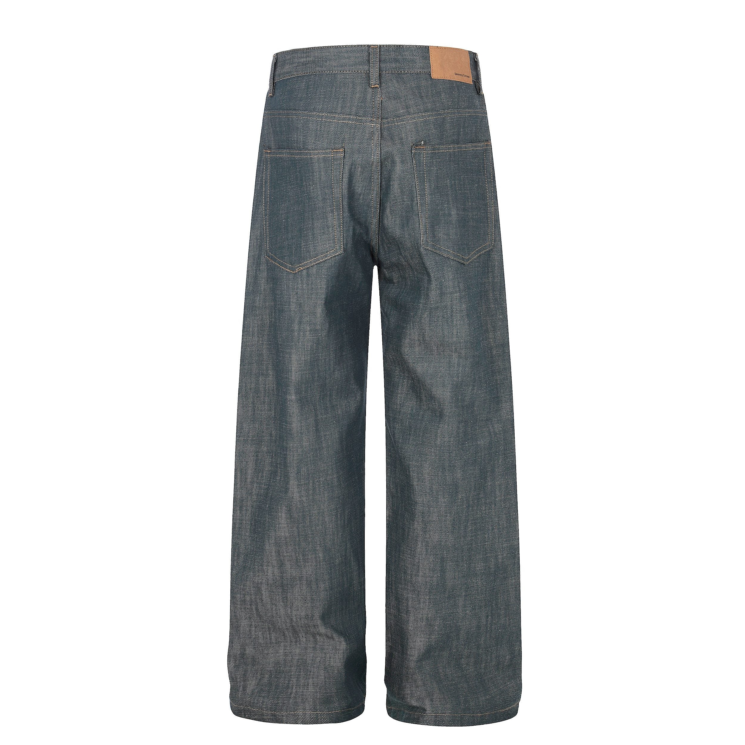 CapCabin “Washed Grey Button Denim Jeans”