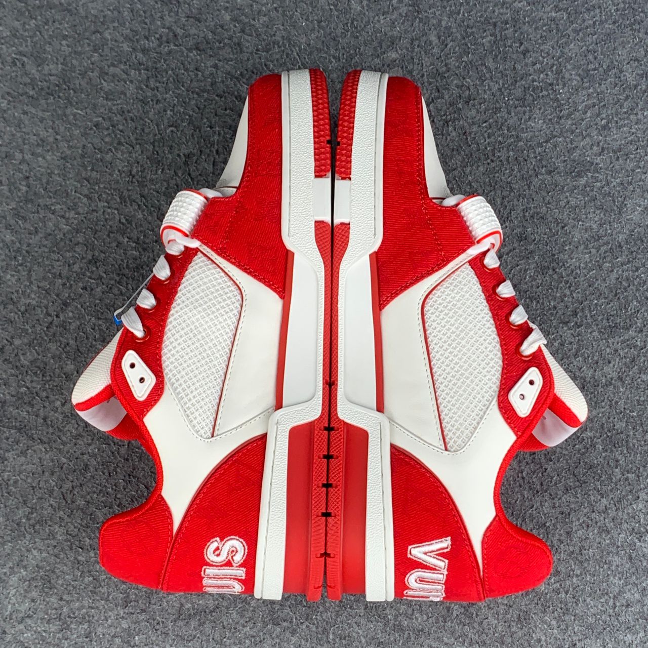 LV Trainer ' Red Monogram Denim '
