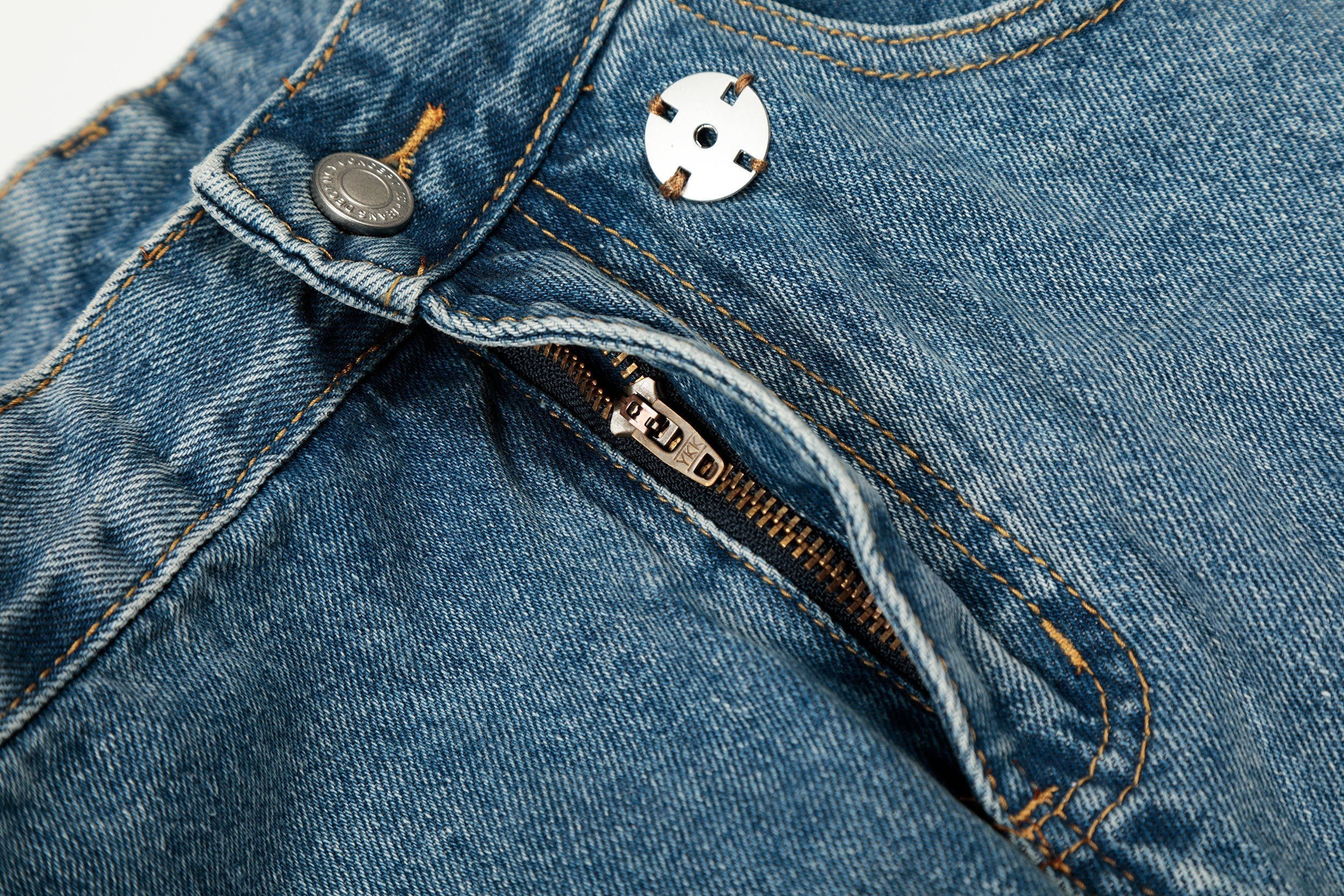 CapCabin Asymmetric Waist Wide-Leg Denim Pants