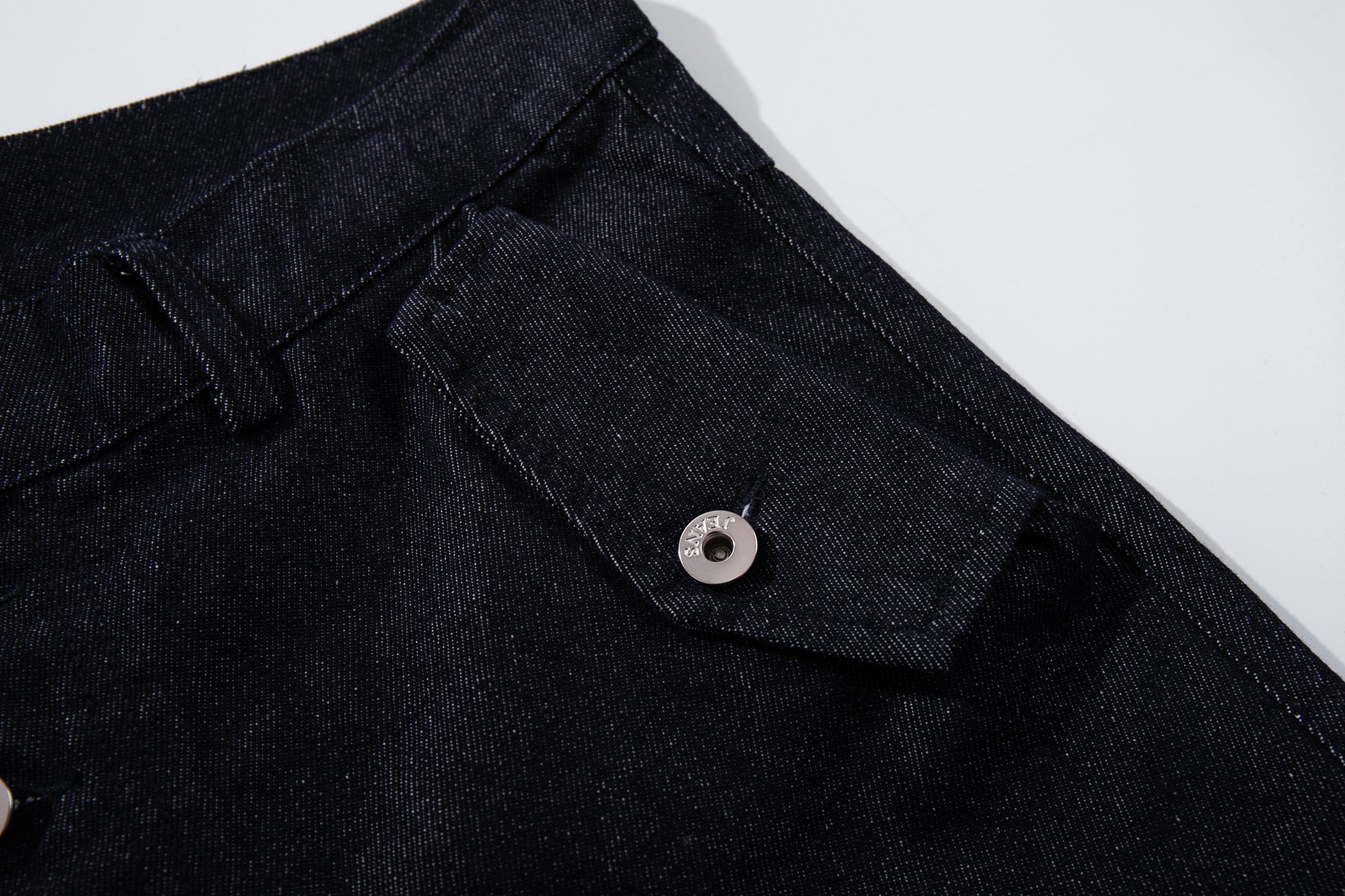 CapCabin Panel Construction Wide Leg Denim Pants