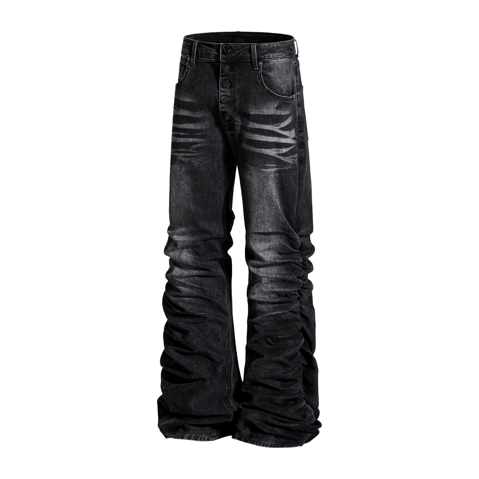 CapCabin Stacked Washed Denim Pants