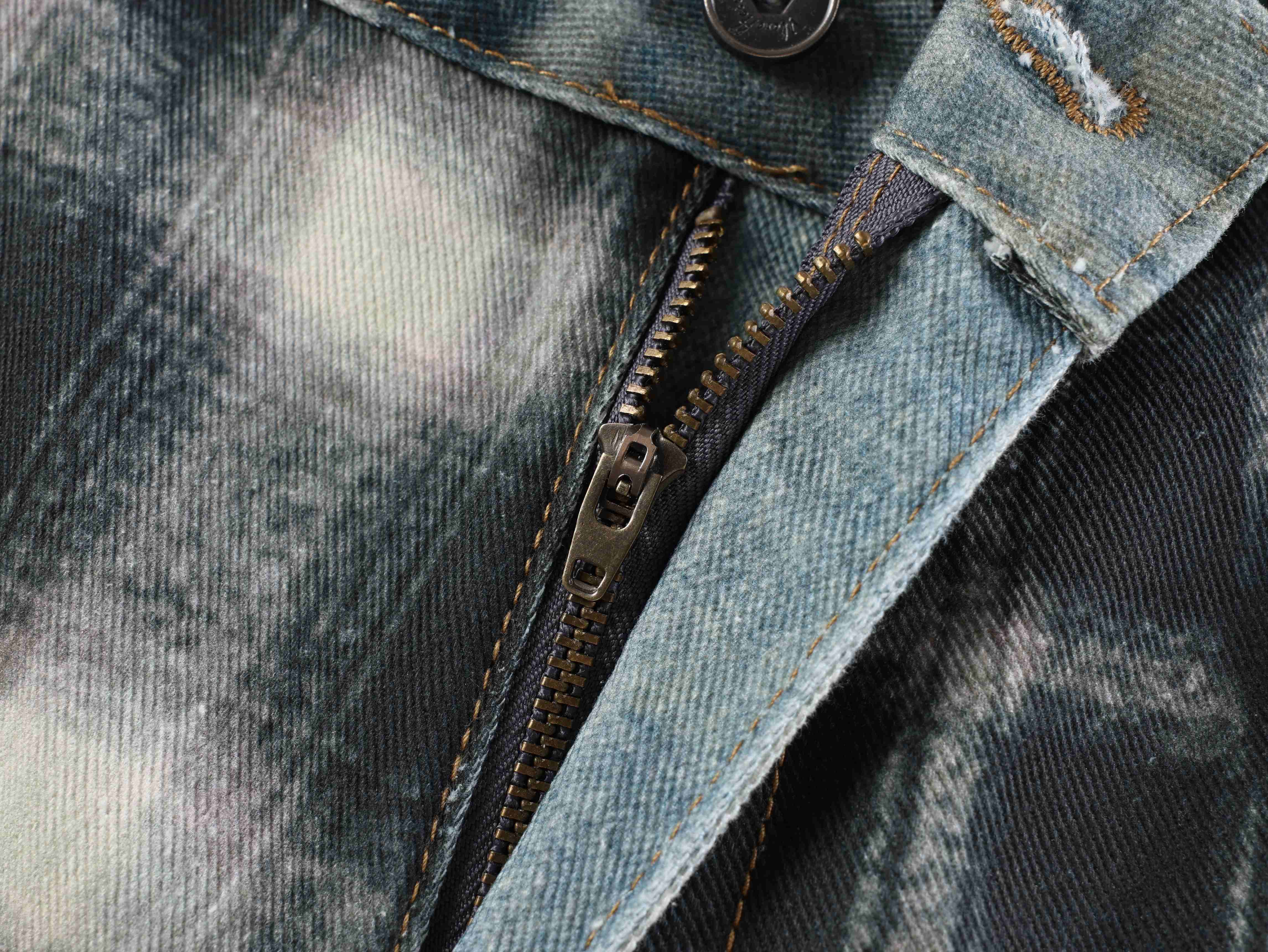 CapCabin “Layered Flannel Patchwork Balloon Jeans”