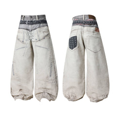 CapCabin “Layered Belt Utility Balloon Jeans”