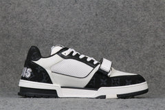 LV Trainer Low 'Velcro Strap - Black Monogram Denim'