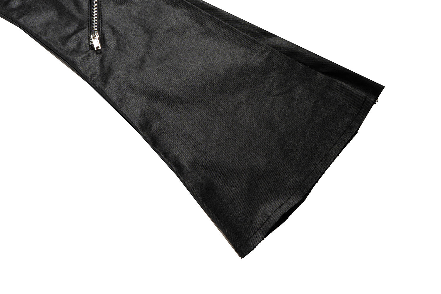 CapCabin Blade-Cut Zip Leather Pants
