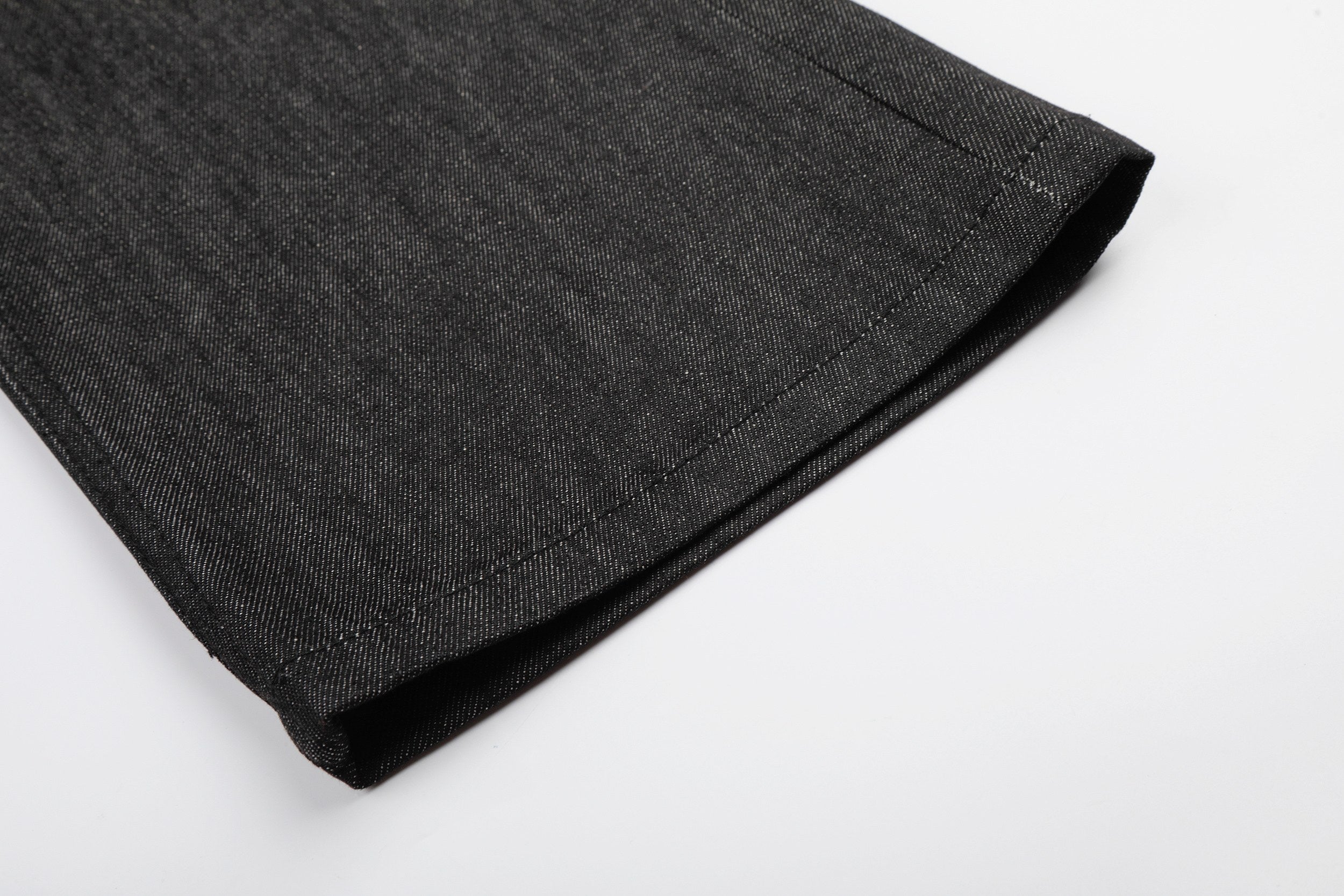 CapCabin “Black Raw Button Denim Jeans”