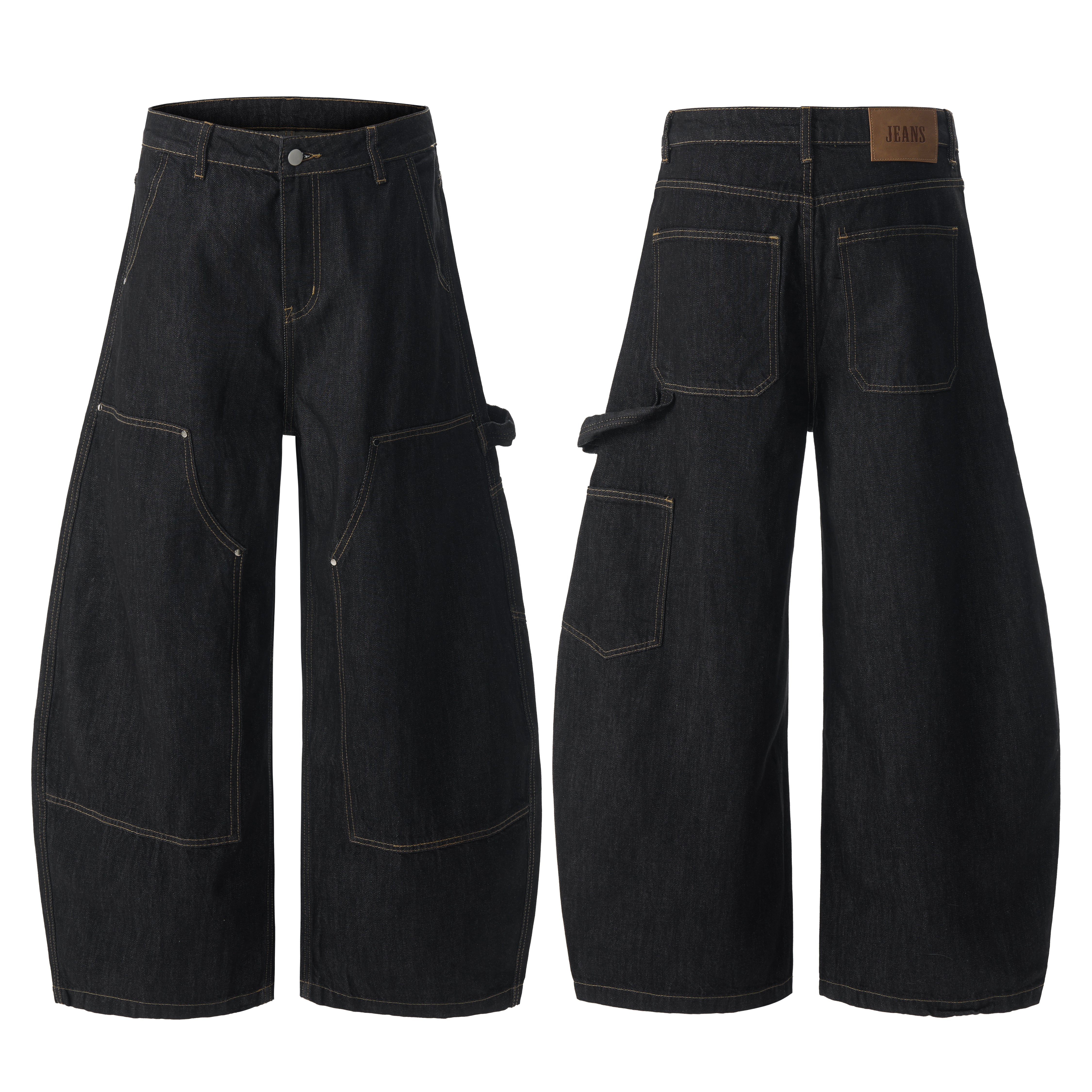 CapCabin Utility Wide-Leg Denim Pants